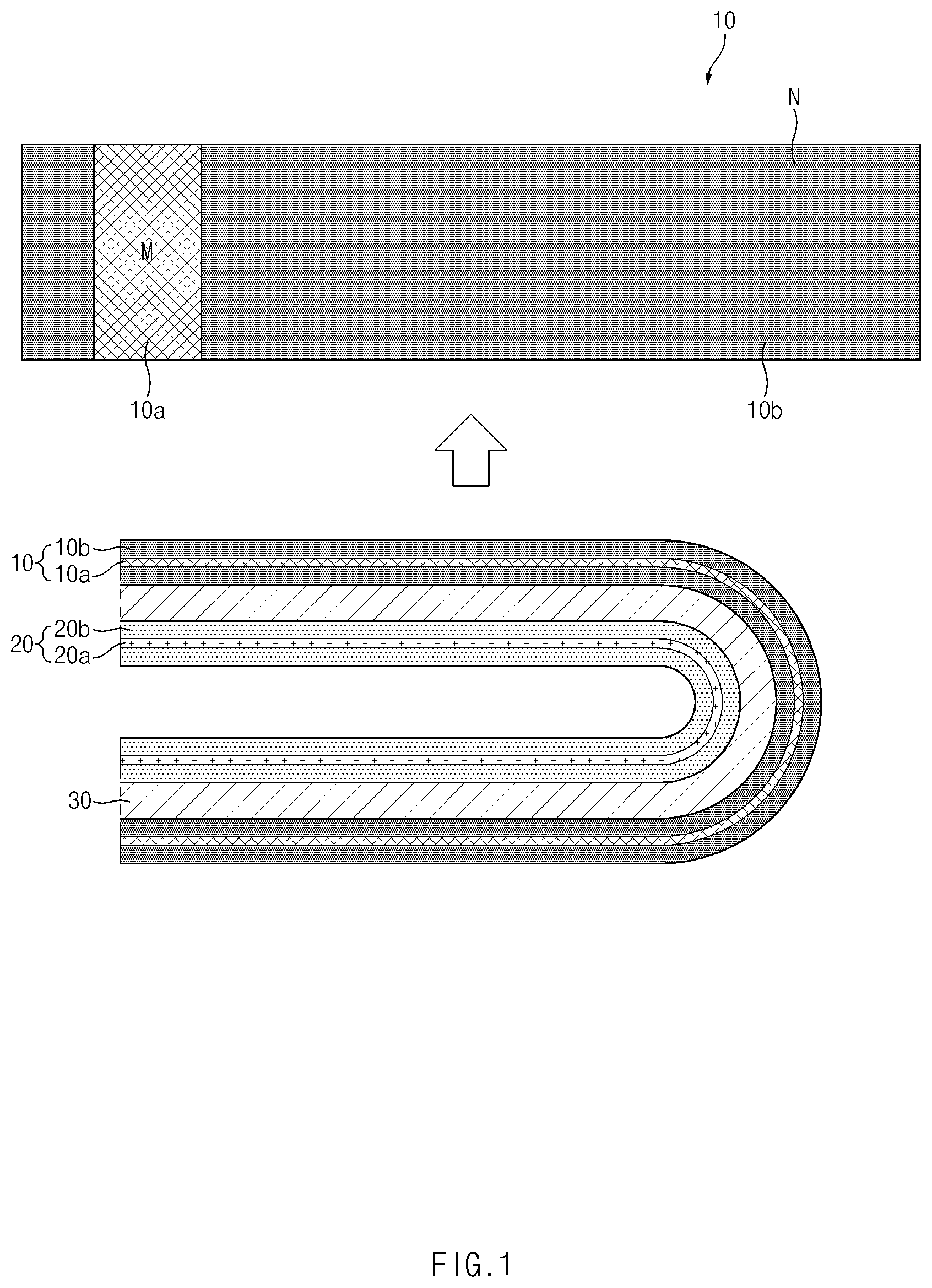 Patent US12308377 Figure 1 – Electrode assembly and method for manufacturing the same