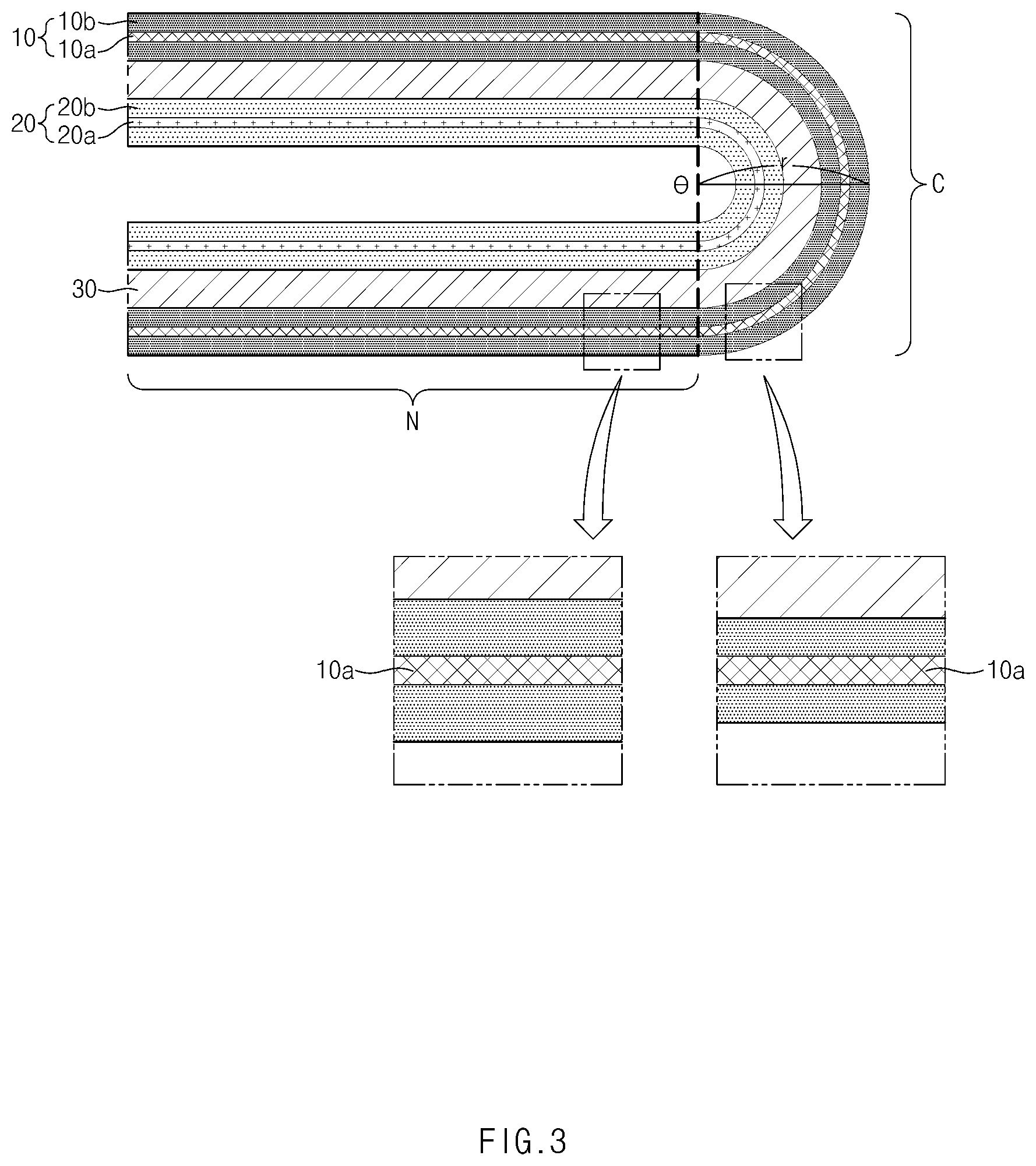 Patent US12308377 Figure 3 – Electrode assembly and method for manufacturing the same