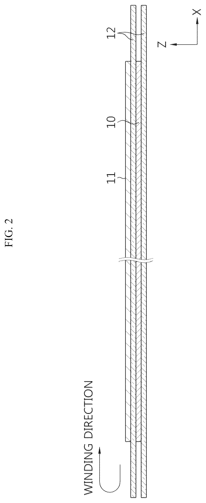 Patent US12308378 Figure 2 – Electrode assembly, battery, and battery pack and vehicle including the same