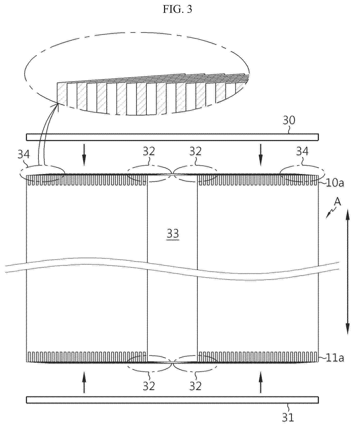 Patent US12308378 Figure 3 – Electrode assembly, battery, and battery pack and vehicle including the same