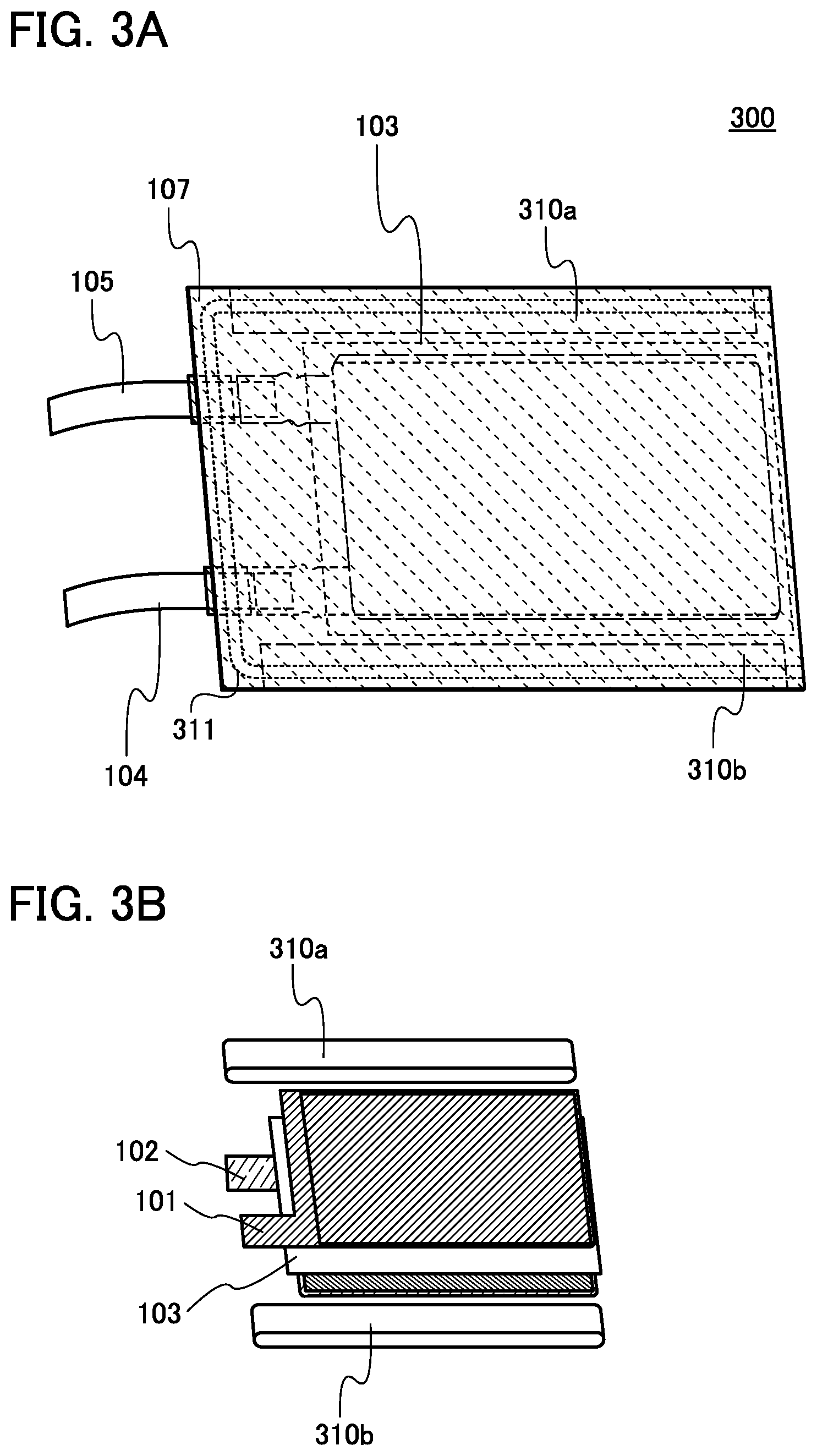 Patent US12308379 Figure 3 – Electronic device with secondary battery