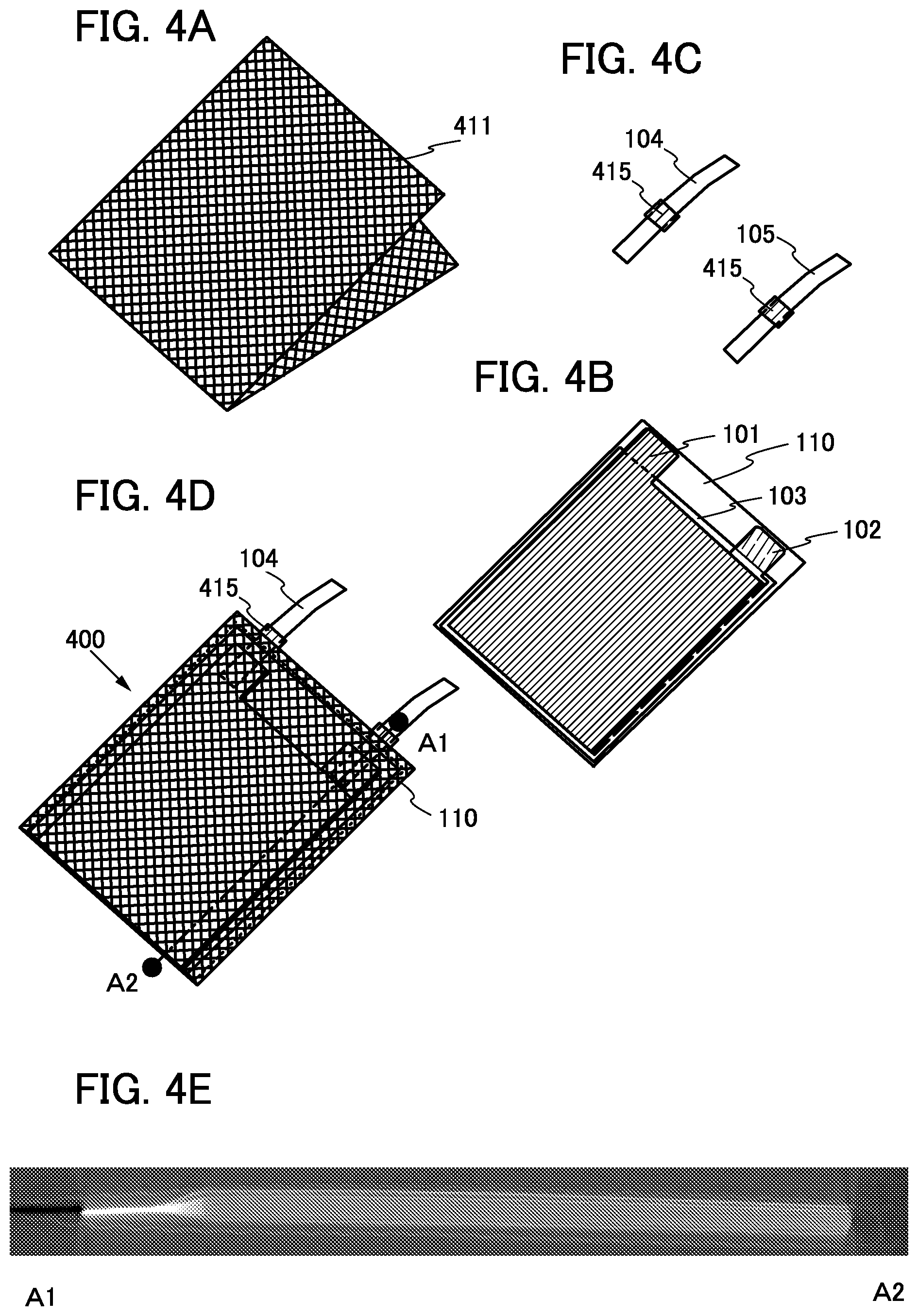 Patent US12308379 Figure 4 – Electronic device with secondary battery