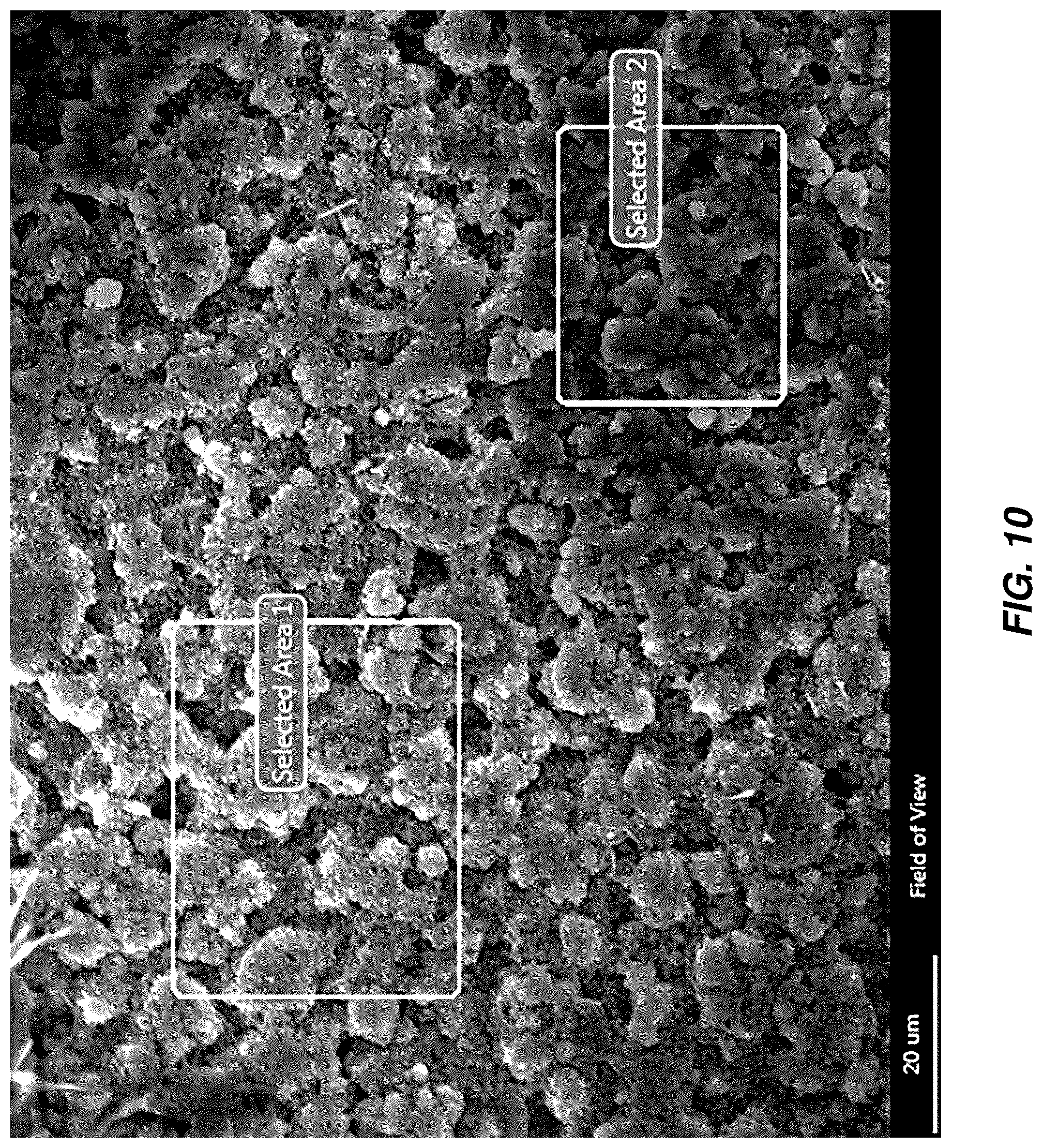 Patent US12308389 Figure 10 – Electrochemical cell with TMCCC electrodes in an acetonitrile solvent including a dinitrile additive