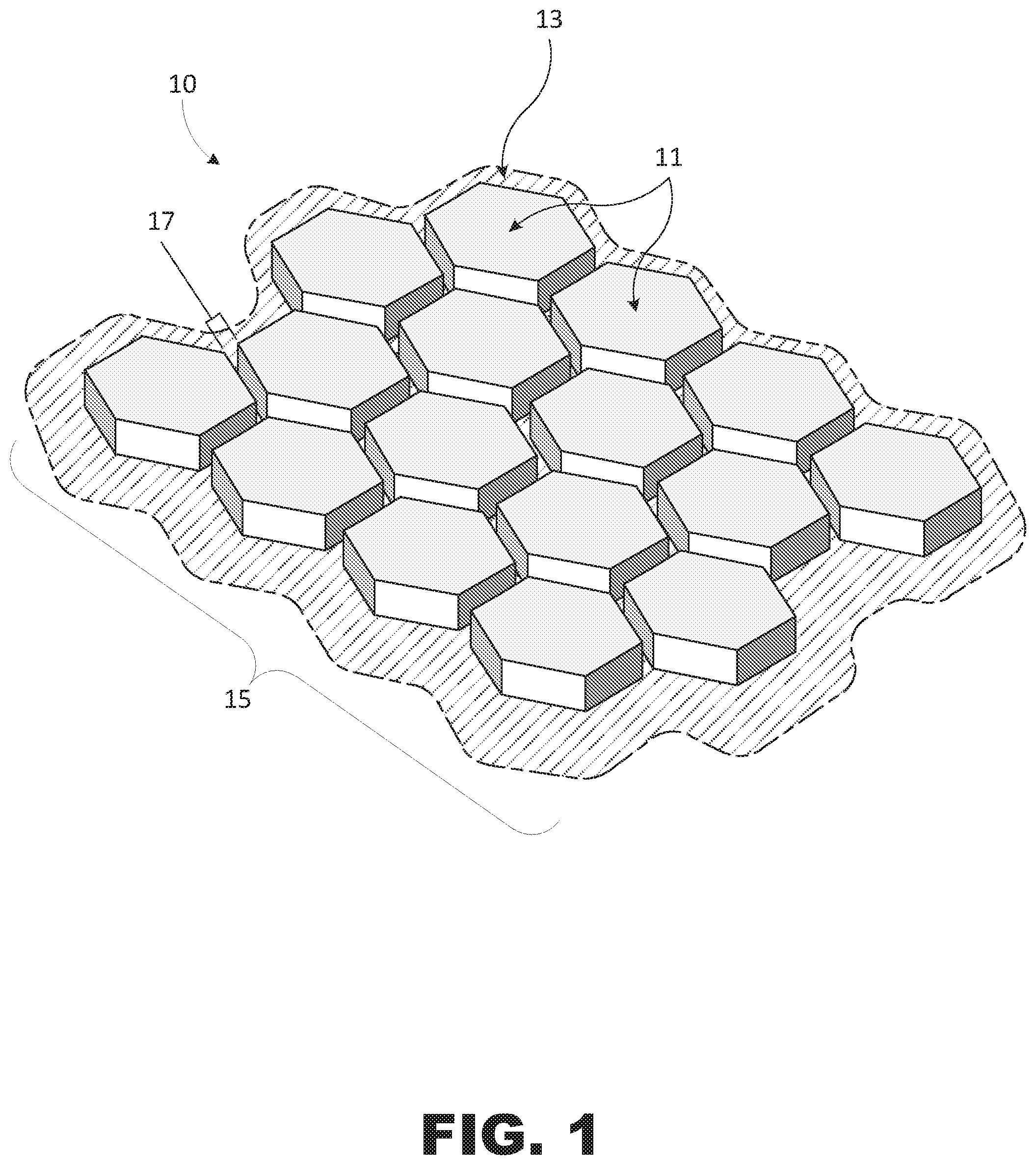 Patent US12308391 Figure 1 – Segmented cell architecture for solid state batteries