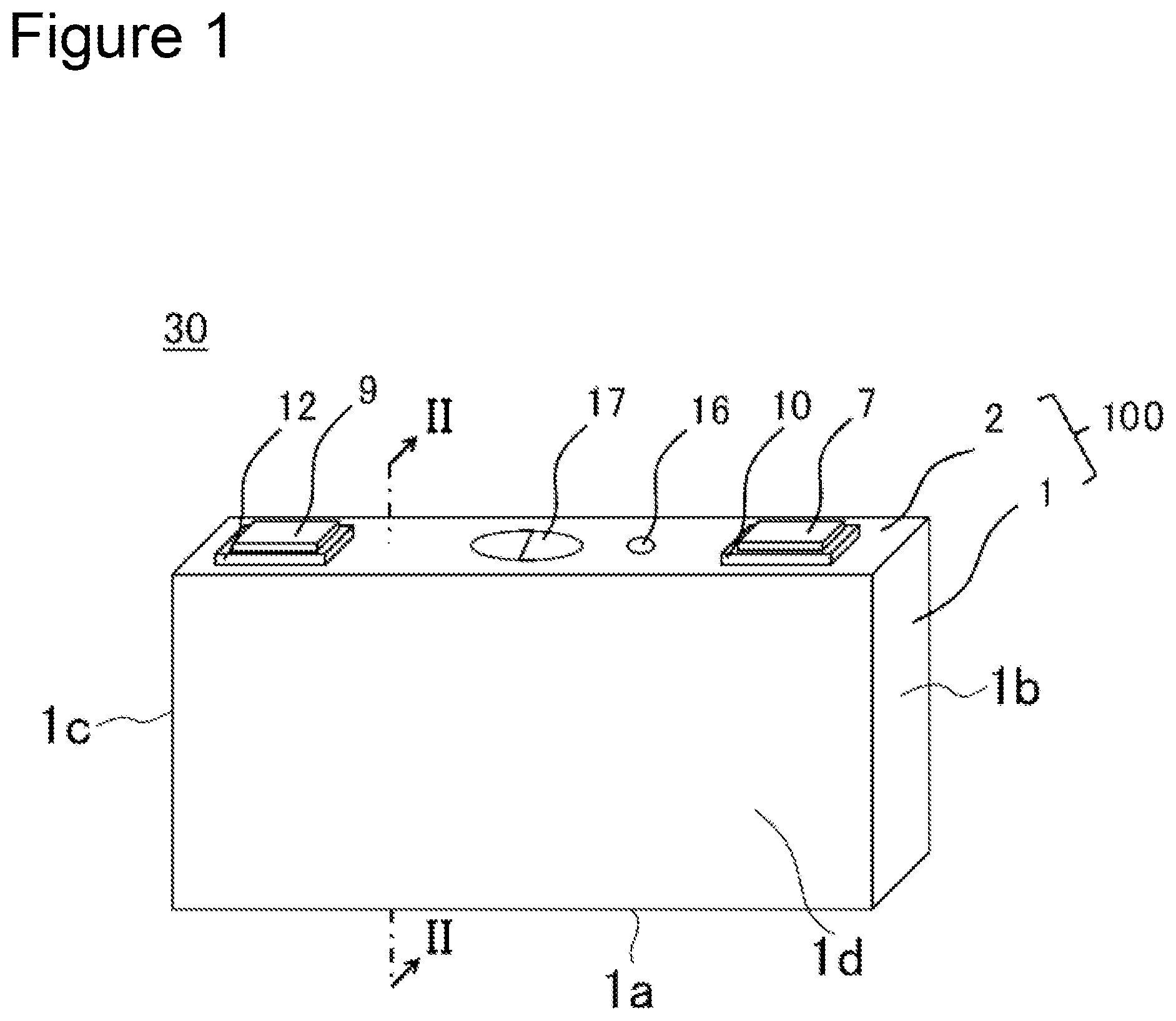 Patent US12308394 Figure 1 – Rectangular secondary battery
