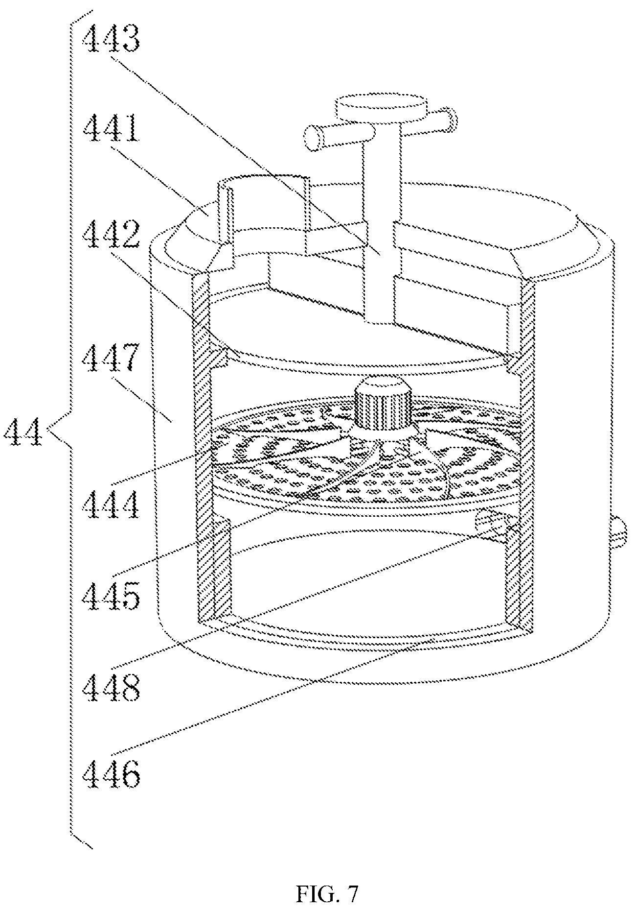 Patent US12308403 Figure 7 – Apparatus for efficiently pretreating and recycling waste battery