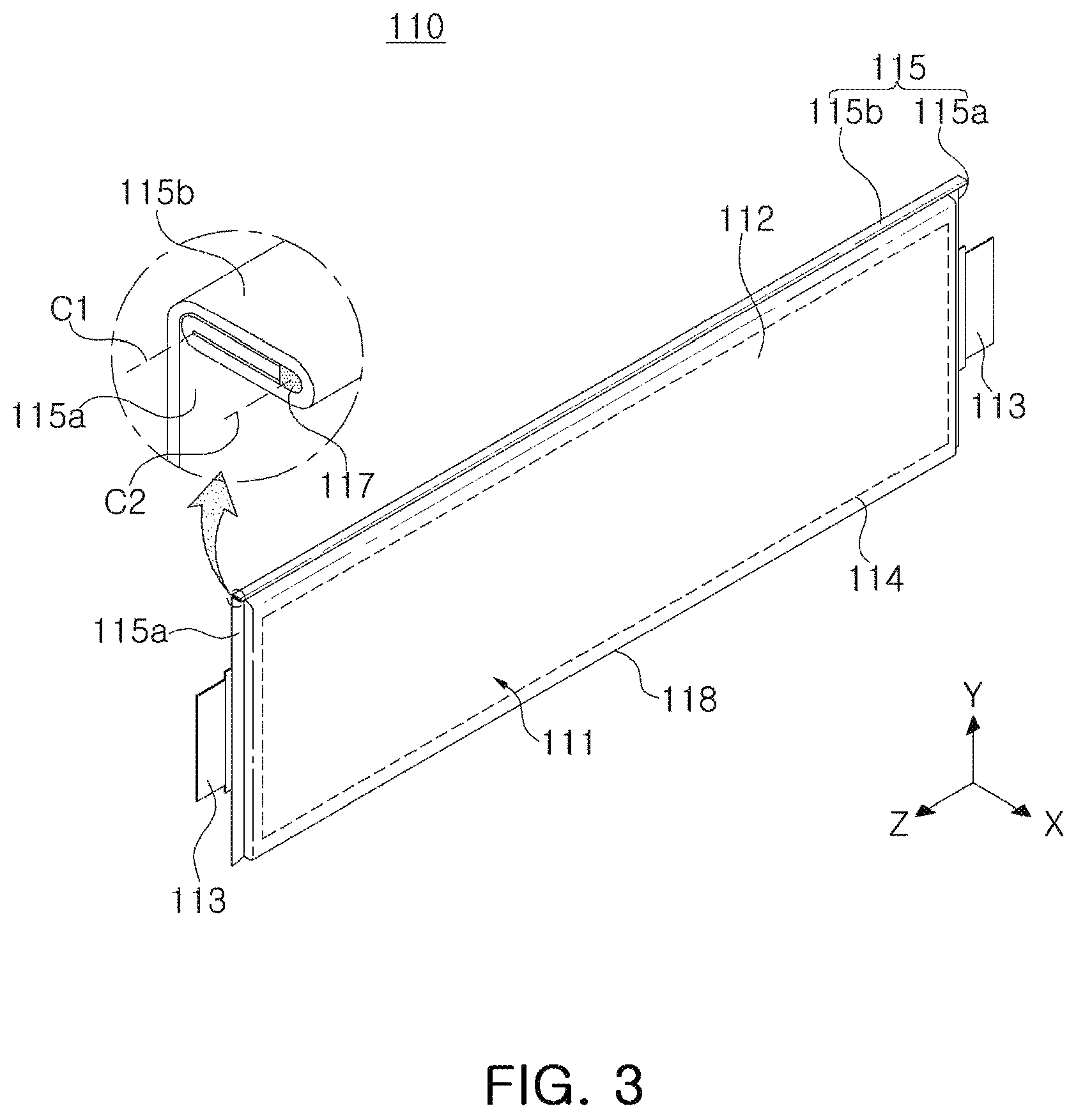 Patent US12308405 Figure 3 – Battery module