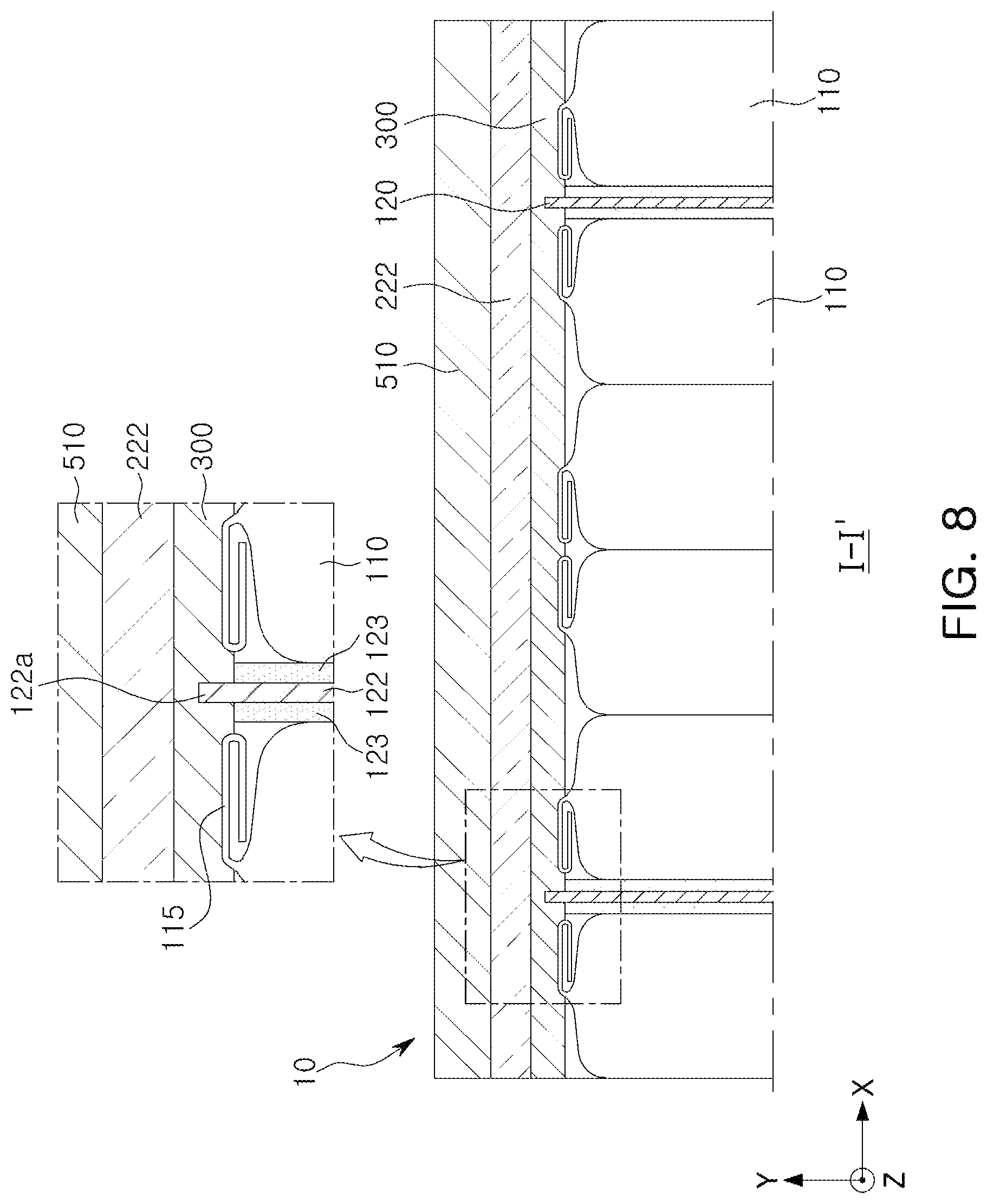 Patent US12308405 Figure 8 – Battery module