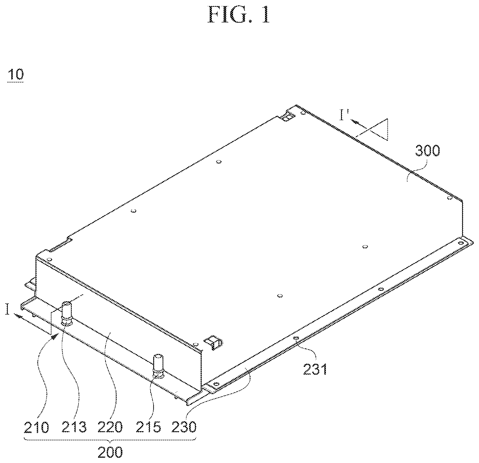 Patent US12308407 Figure 1 – Battery module and battery pack including the same