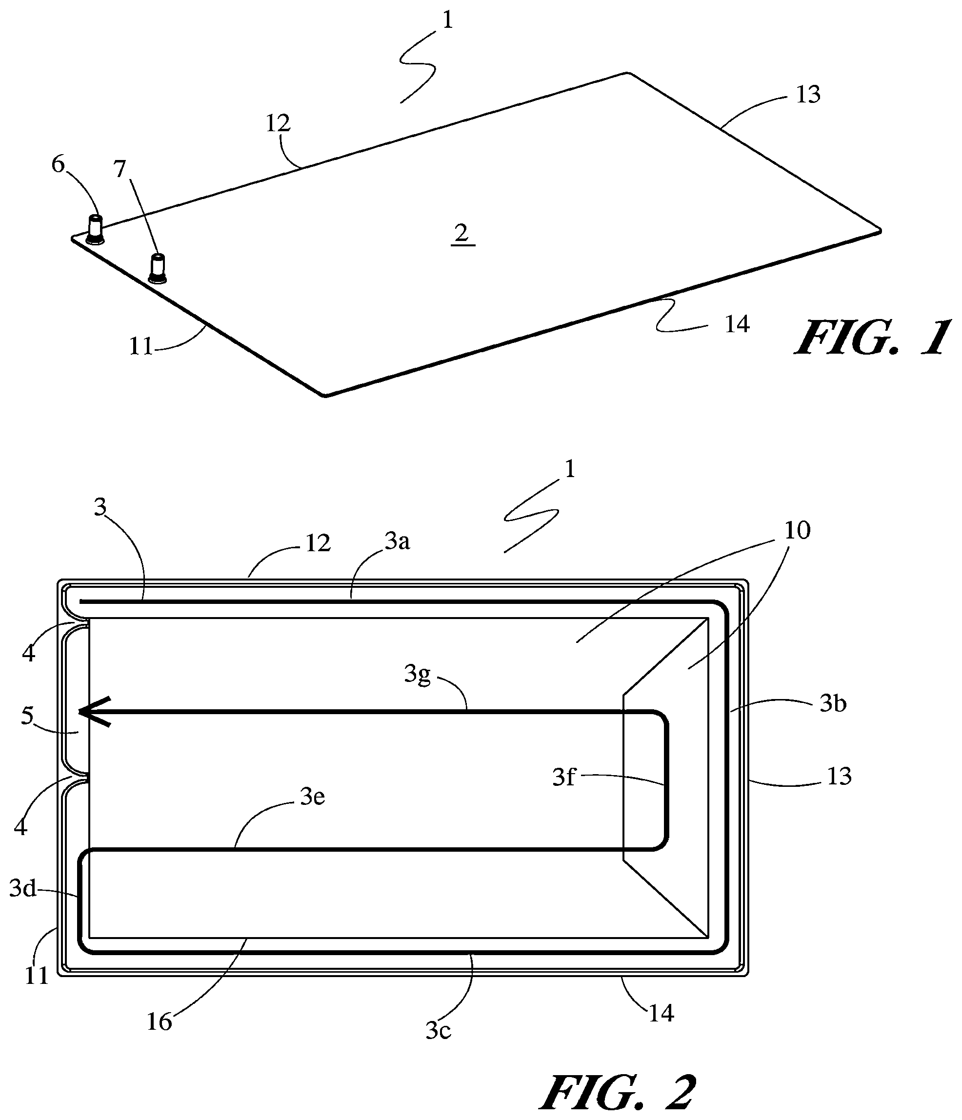 Patent US12308408 Figure 1 – Battery cooling plate