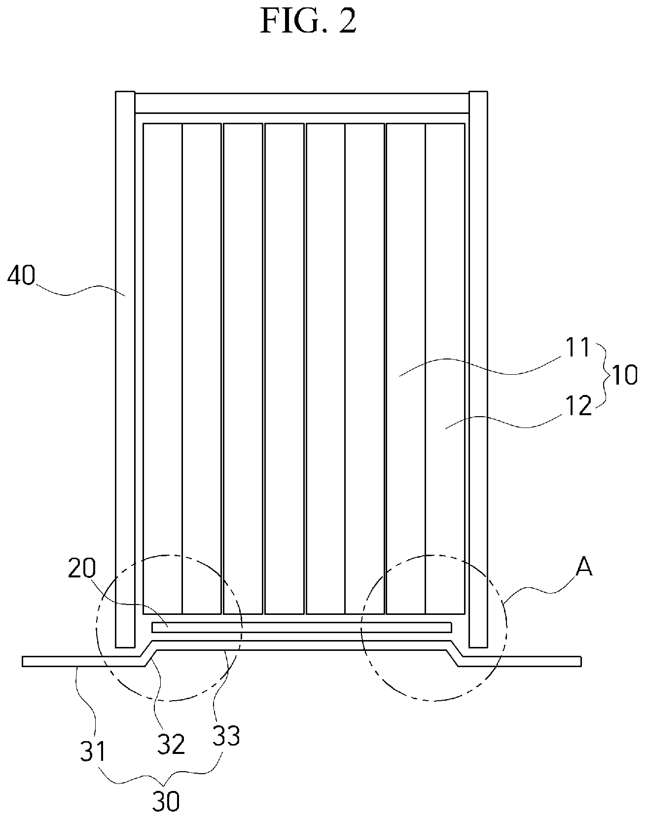 Patent US12308409 Figure 2 – Cooling structure of battery module for electric vehicle