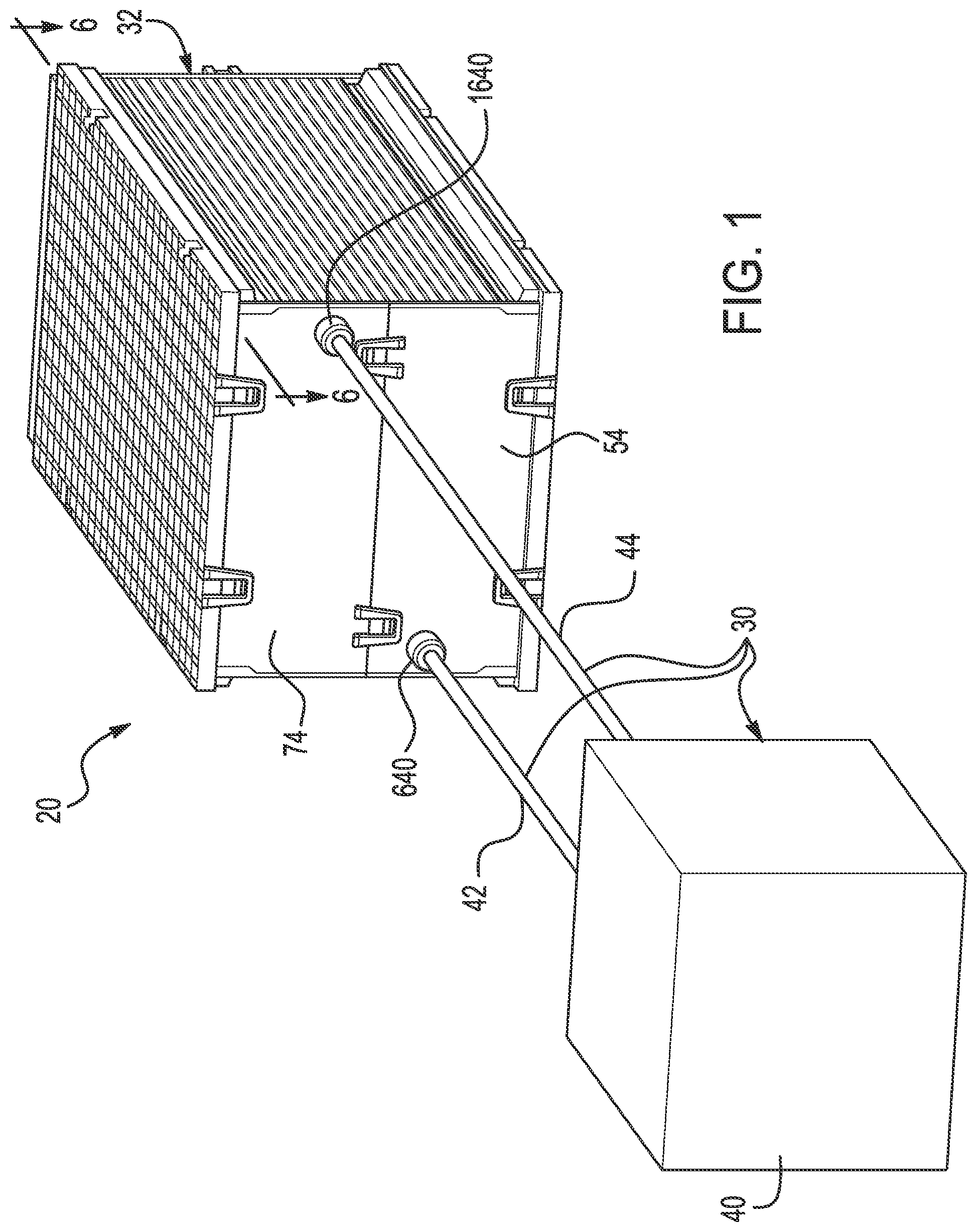 Patent US12308411 Figure 1 – Battery cell retention frame