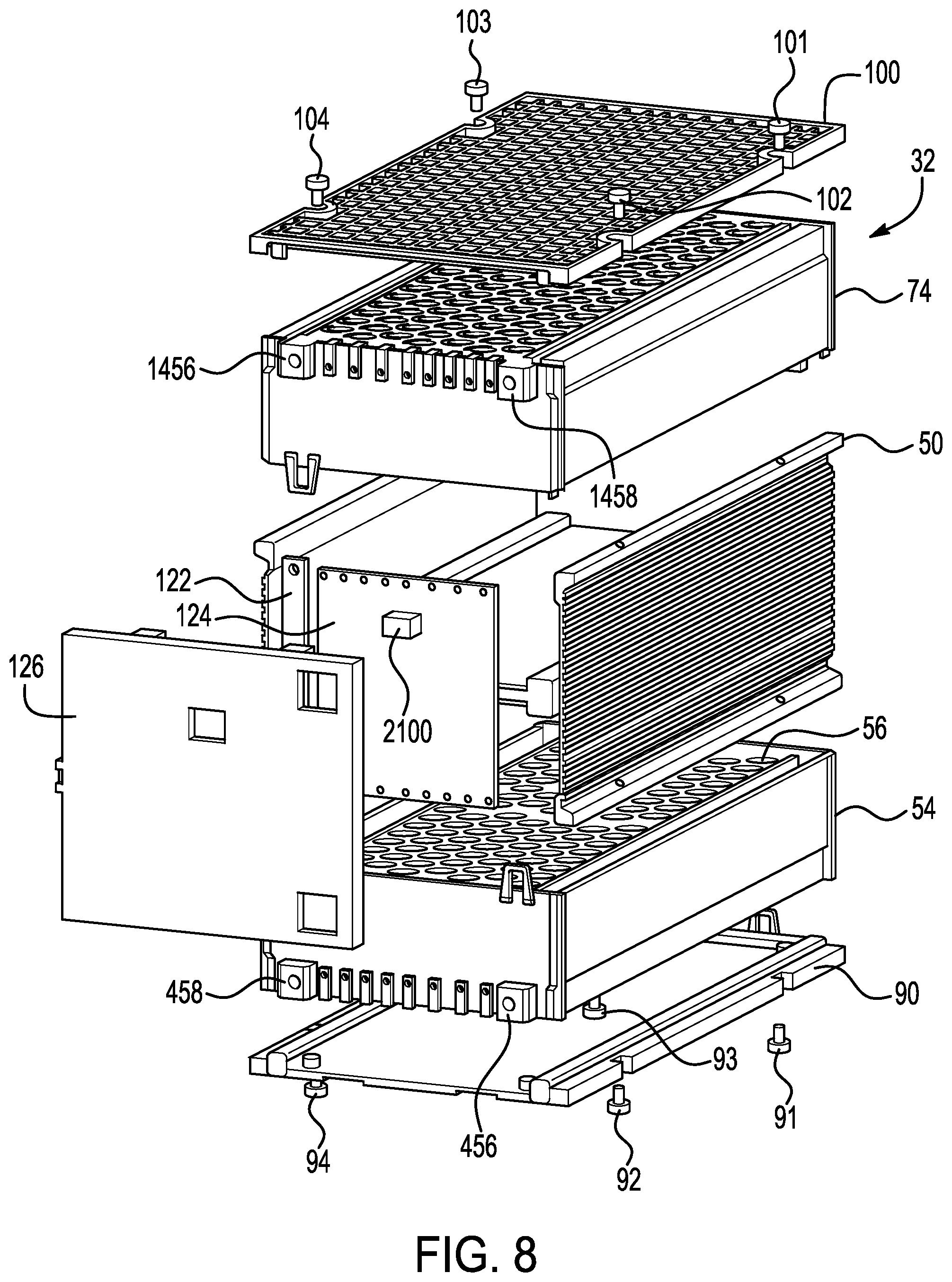 Patent US12308411 Figure 5 – Battery cell retention frame