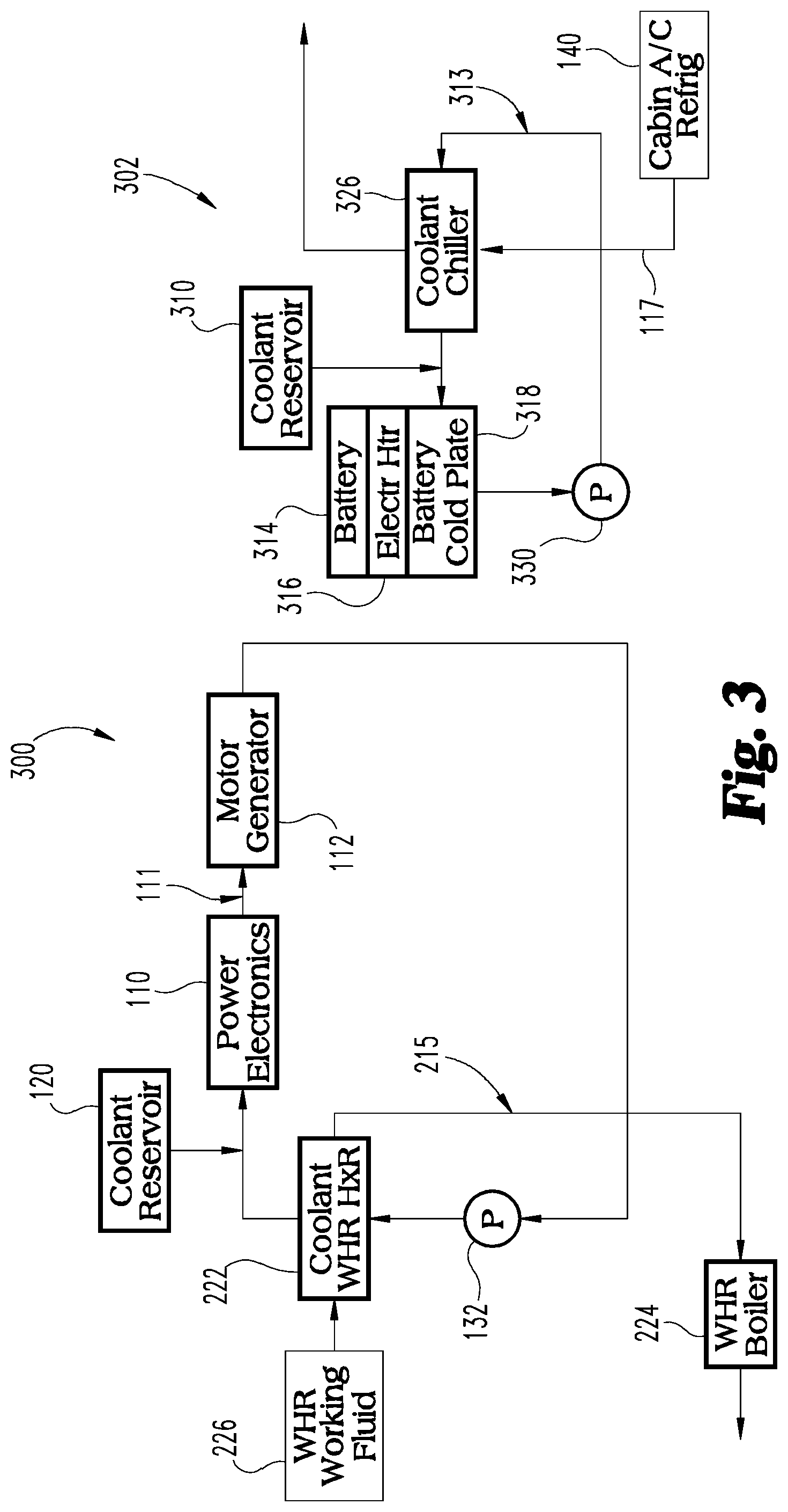 Patent US12308413 Figure 3 – Waste heat recovery power electronics cooling