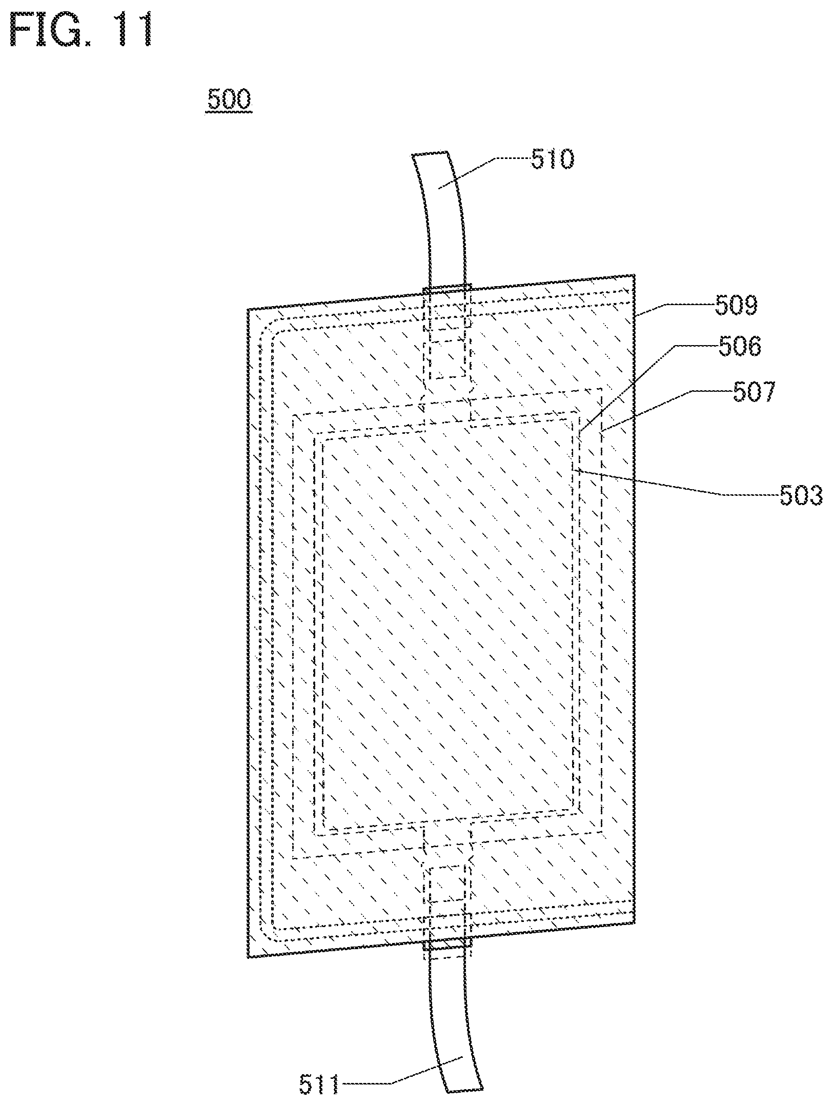 Patent US12308421 Figure 11 – Electrode and power storage device comprising graphene compound