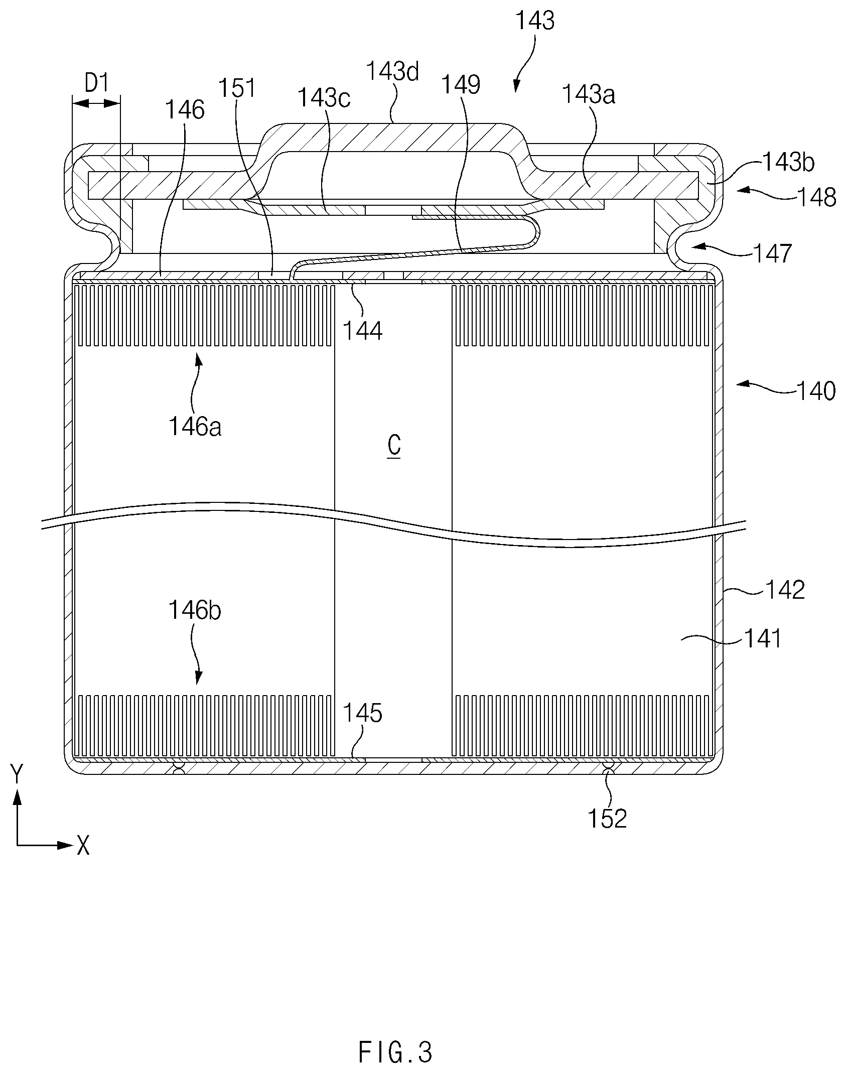 Patent US12308429 Figure 3 – Lithium secondary battery