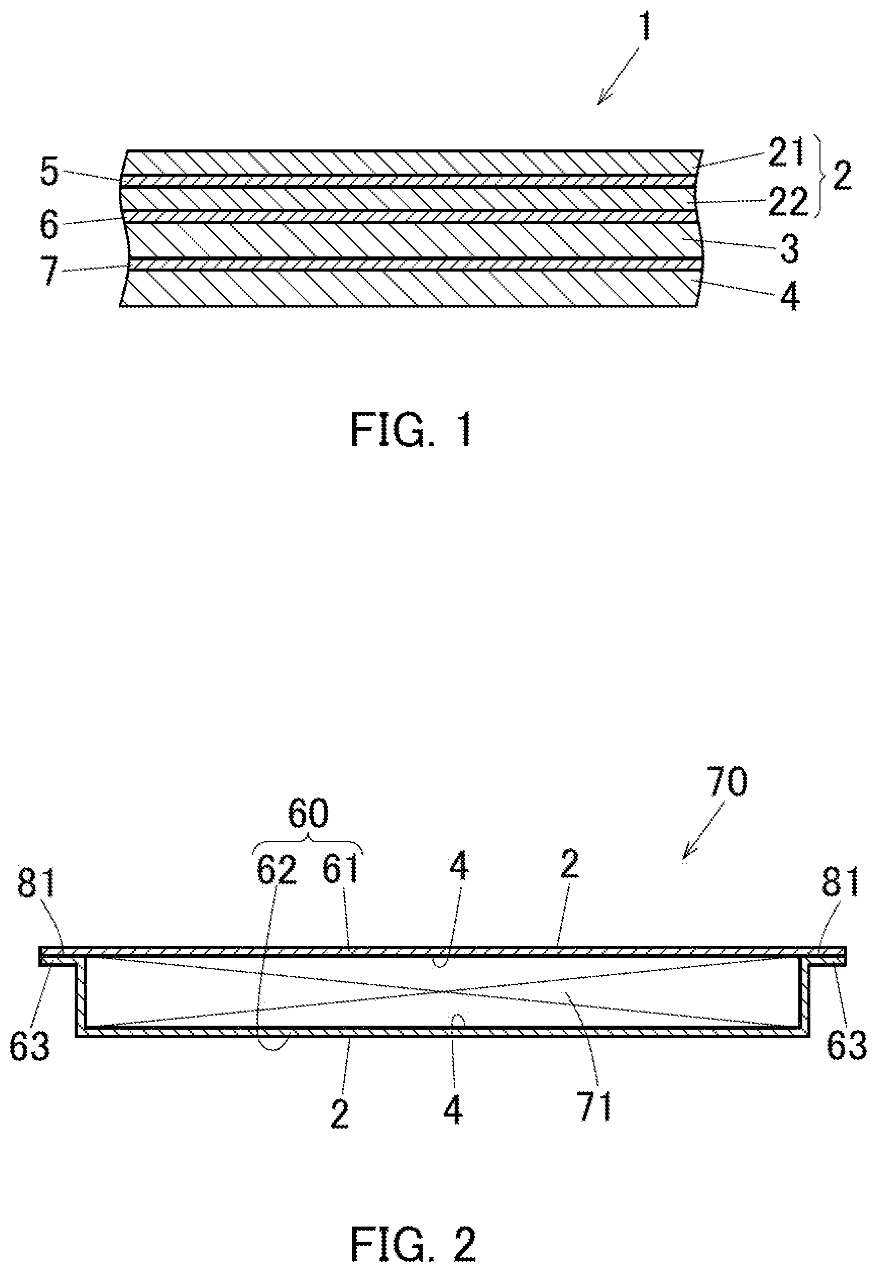 Patent US12308452 — Laminated body for power storage device outer packaging material — Figure 1