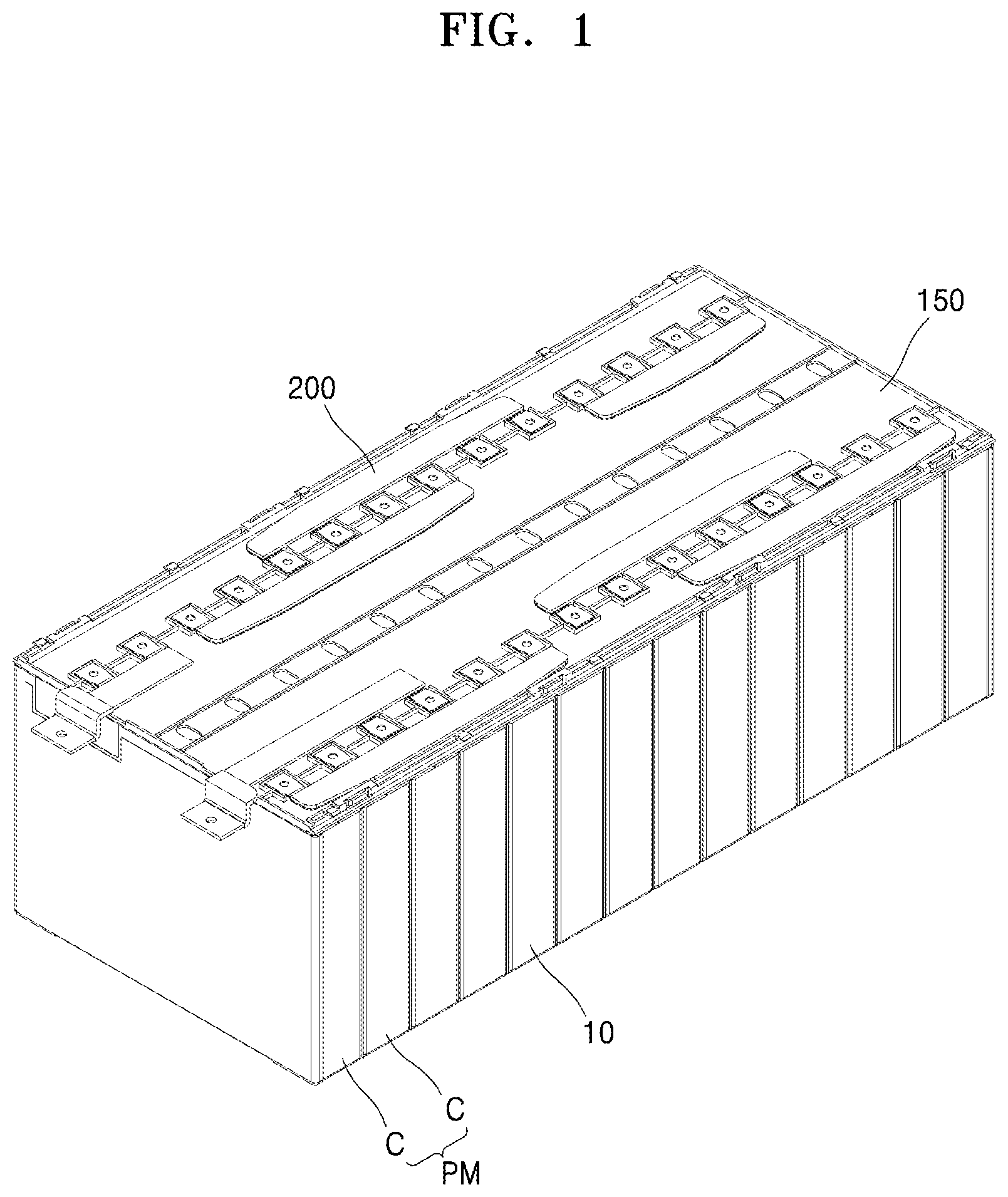Patent US12308454 Figure 1 – Battery pack