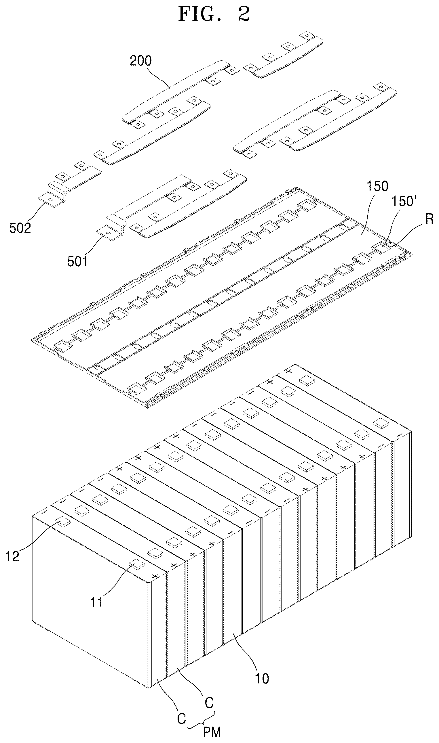 Patent US12308454 Figure 2 – Battery pack
