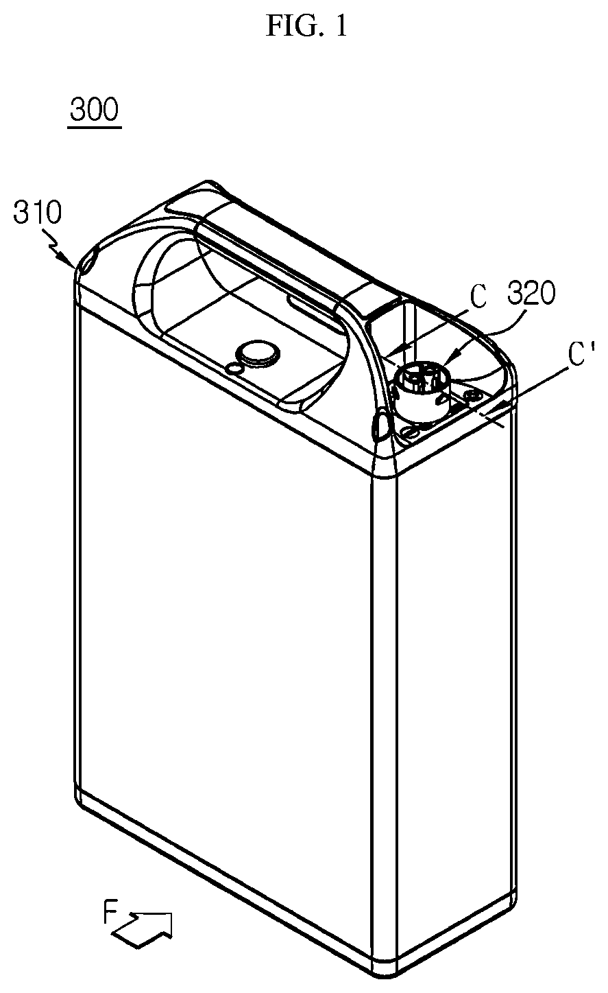 Patent US12308455 — Battery pack, electronic device and vehicle — Figure 1
