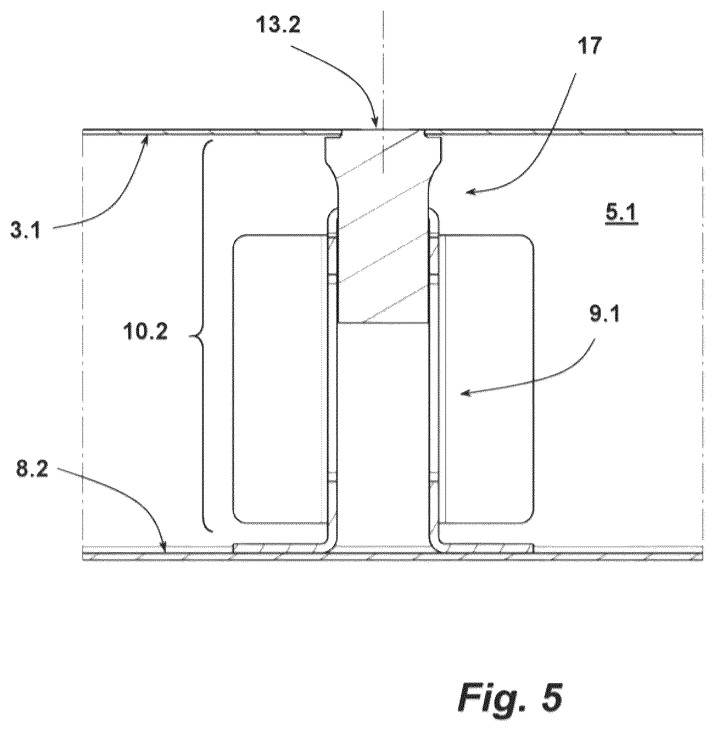 Patent US12308462 Figure 3 – Battery housing comprising a spacer