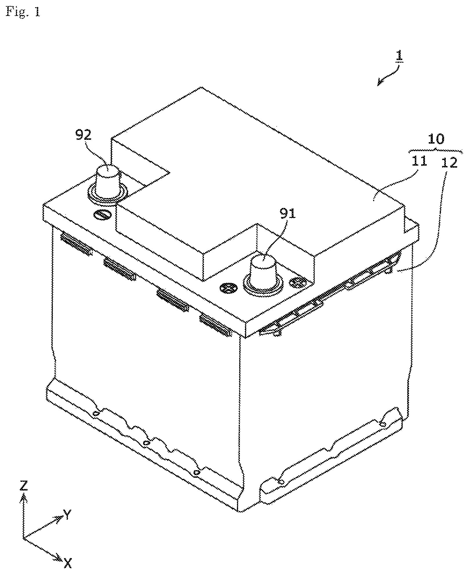 Patent US12308464 Figure 1 – Energy storage apparatus