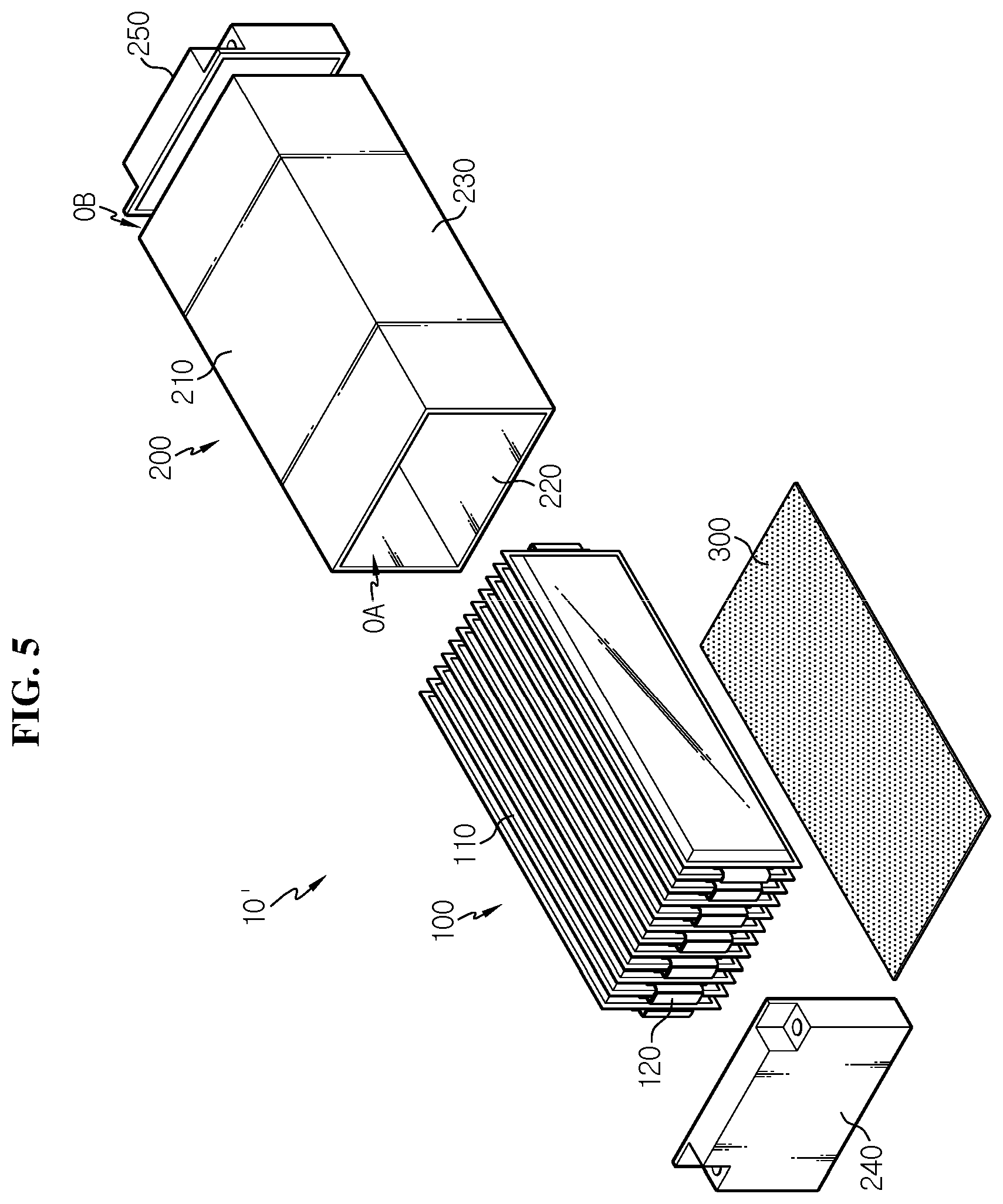 Patent US12308467 Figure 5 – Battery module including coolant jet spray nozzles with different melting point metal valves, and battery pack and vehicle including same