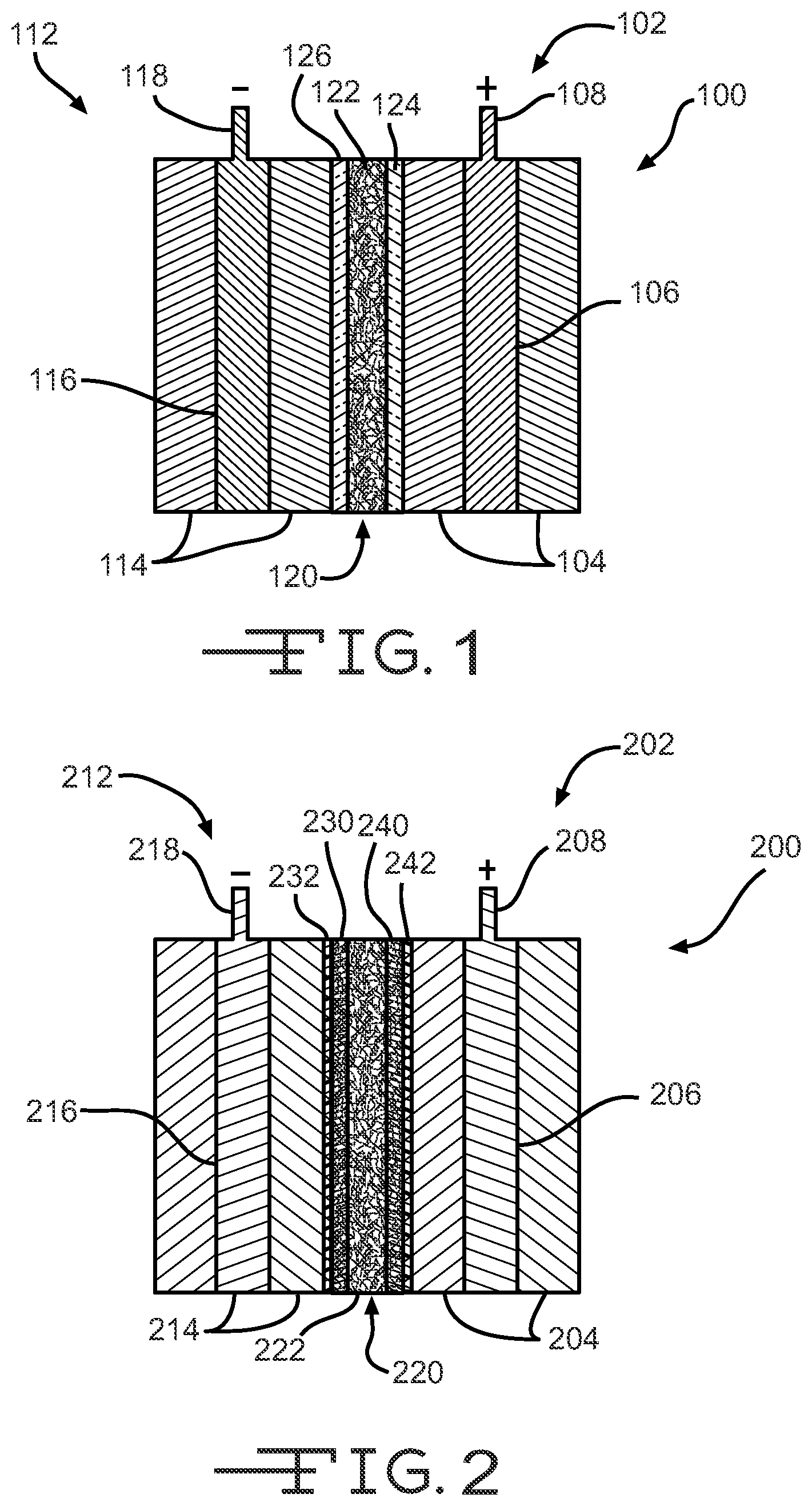 Patent US12308469 Figure 1 – Mat made of glass fibers or polyolefin fibers used as a separator in a lead-acid battery