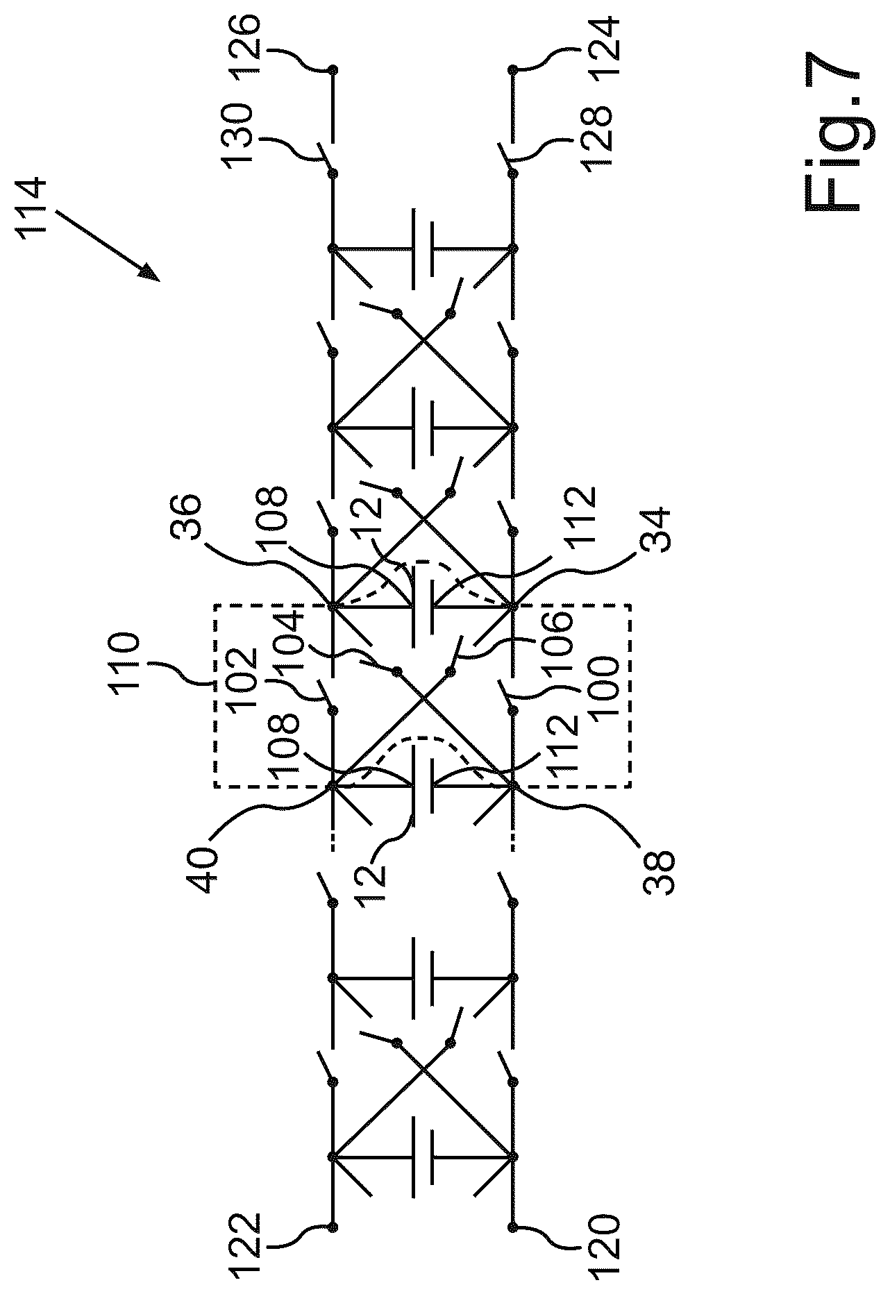 Patent US12308473 Figure 6 – Switching configuration for a battery module