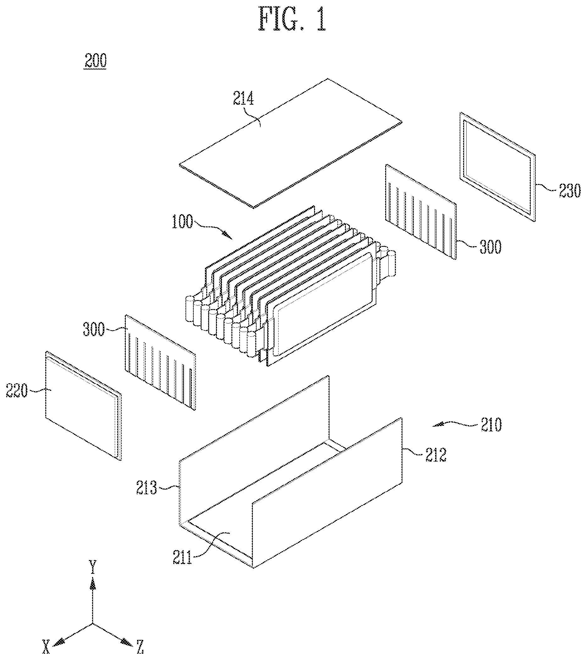 Patent US12308478 — Battery cell, battery module, and manufacturing method of the same — Figure 1