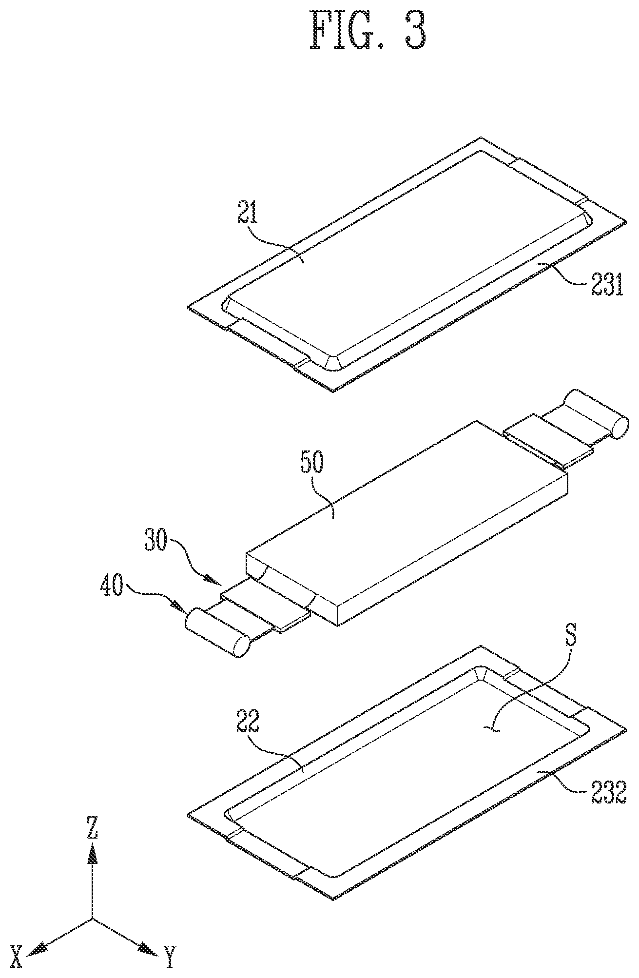 Patent US12308478 Figure 3 – Battery cell, battery module, and manufacturing method of the same