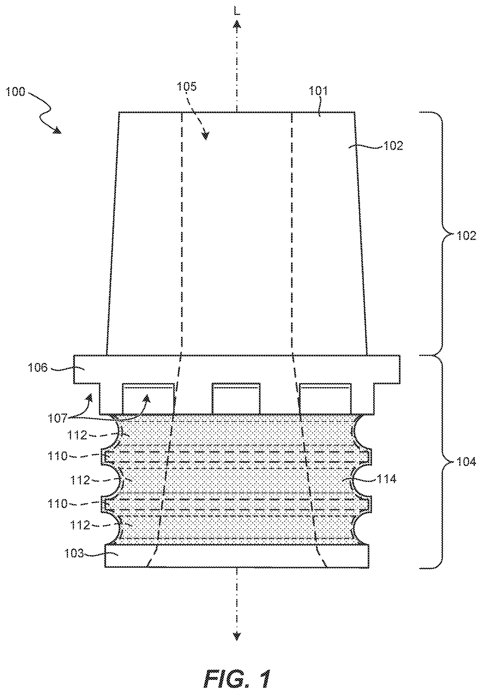 Patent US12308479 Figure 1 – Battery parts having solventless acid barriers and associated systems and methods