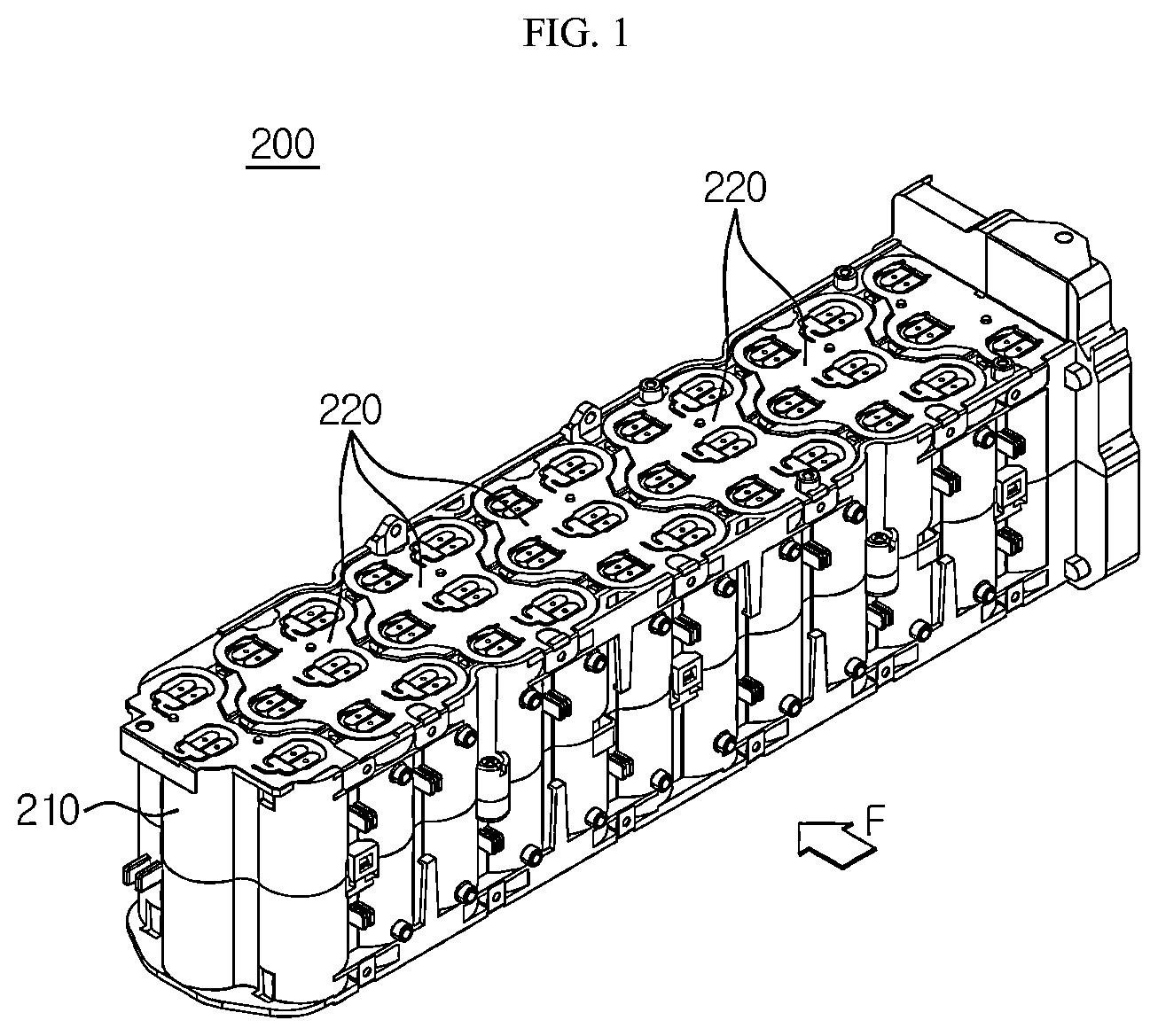 Patent US12308482 Figure 1 – Battery module comprising busbar plate, battery pack comprising battery module, and electronic device