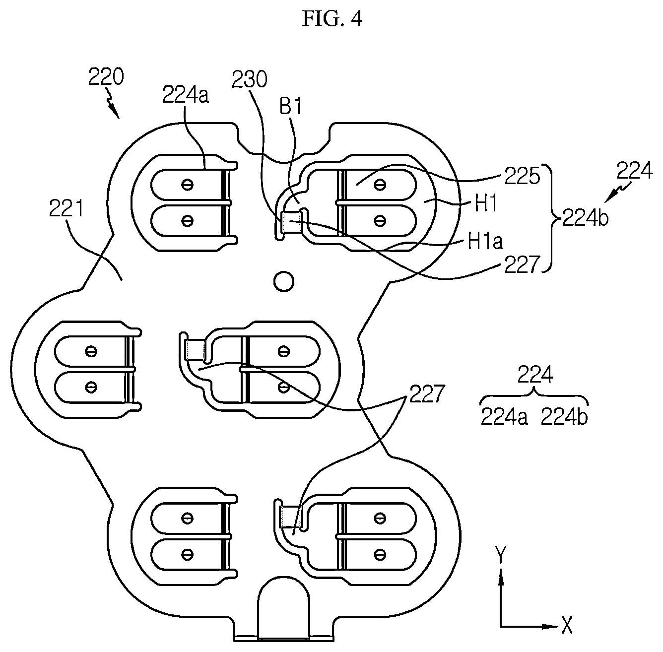 Patent US12308482 Figure 4 – Battery module comprising busbar plate, battery pack comprising battery module, and electronic device
