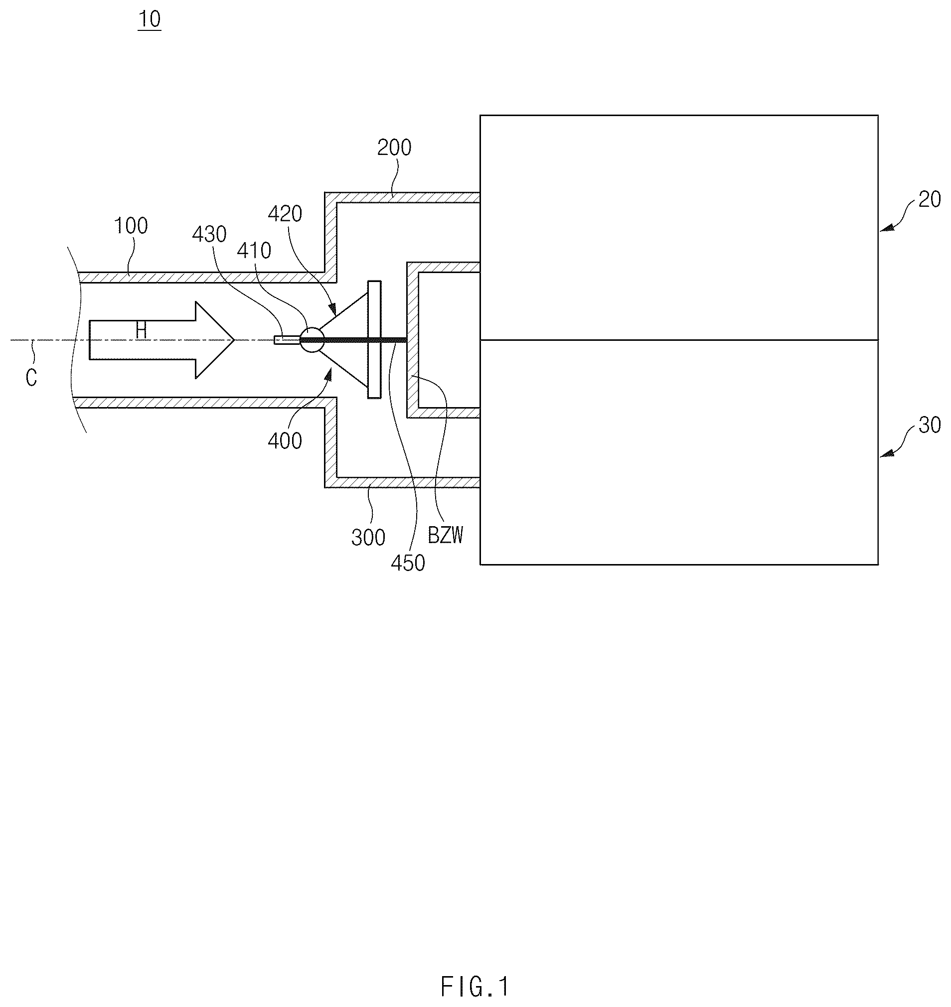 Patent US12308500 — Fuel cell system — Figure 1