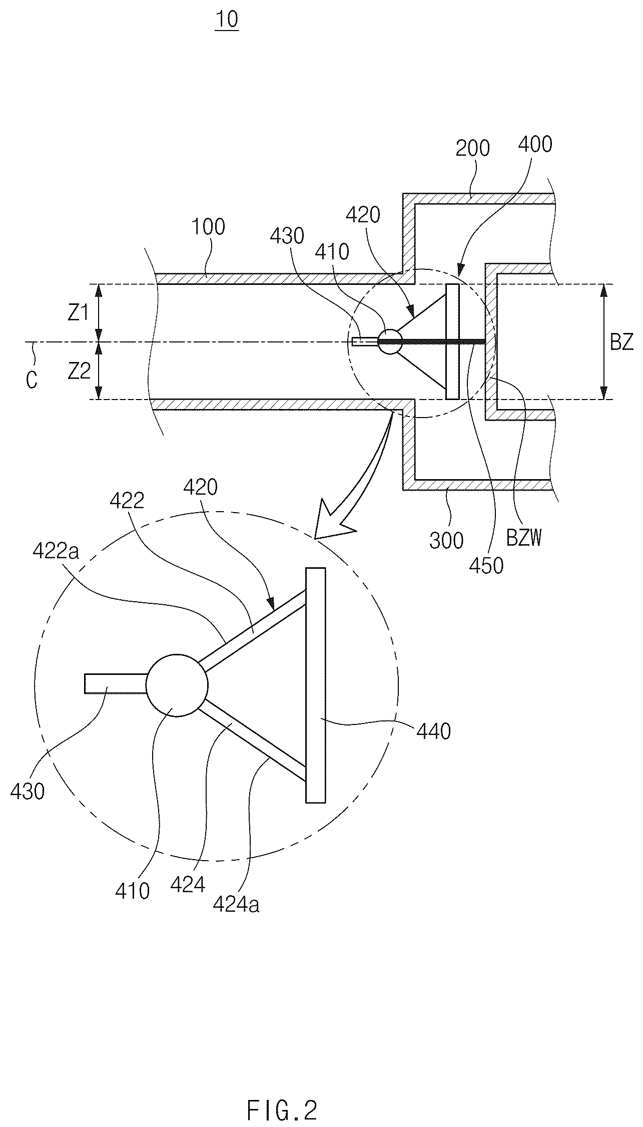 Patent US12308500 Figure 2 – Fuel cell system