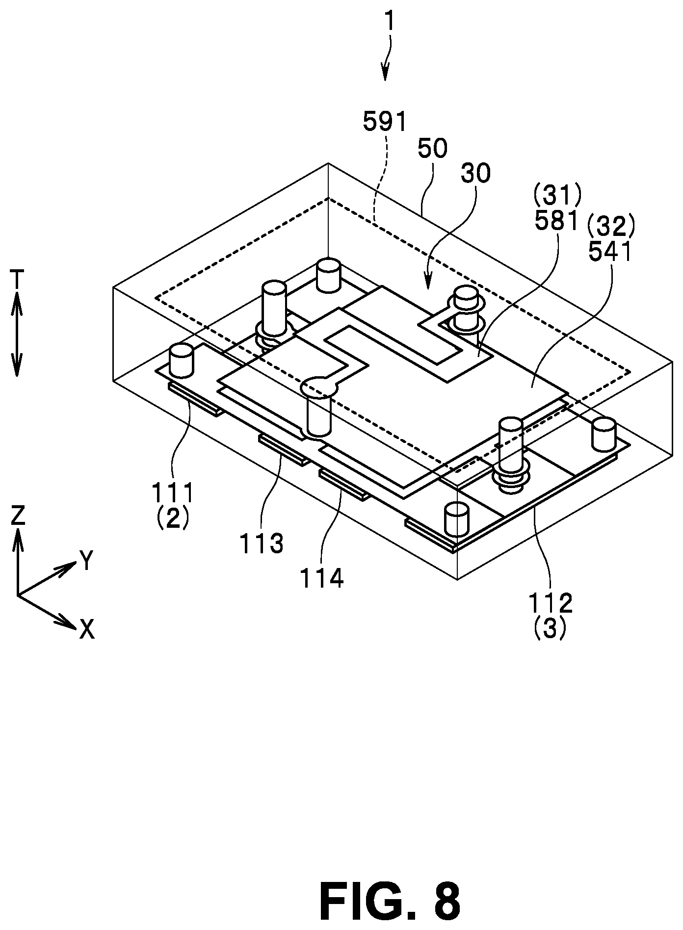 Patent US12308502 Figure 8 – Multilayered filter device