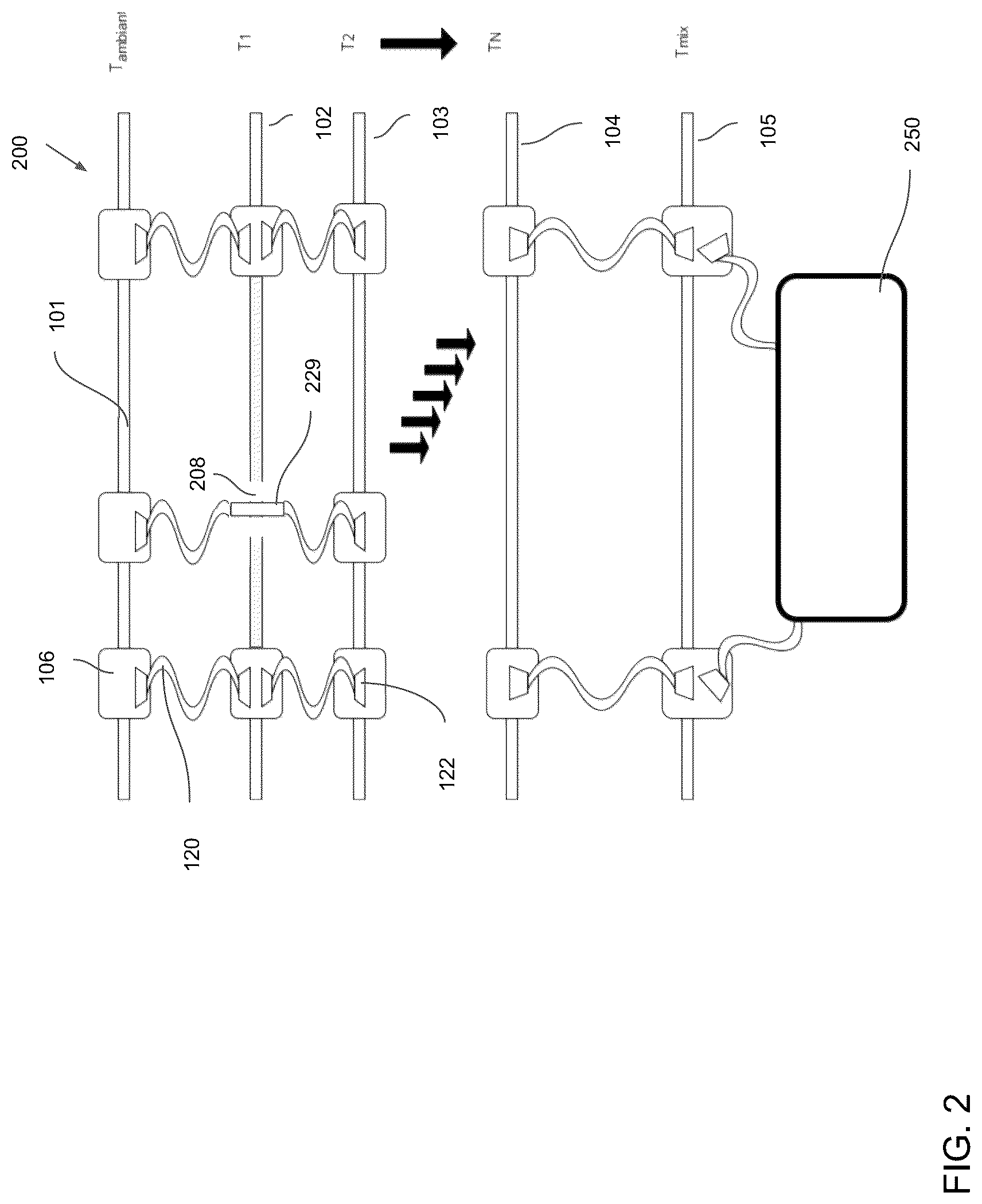 Patent US12308505 Figure 2 – Connecting electrical circuitry in a quantum computing system