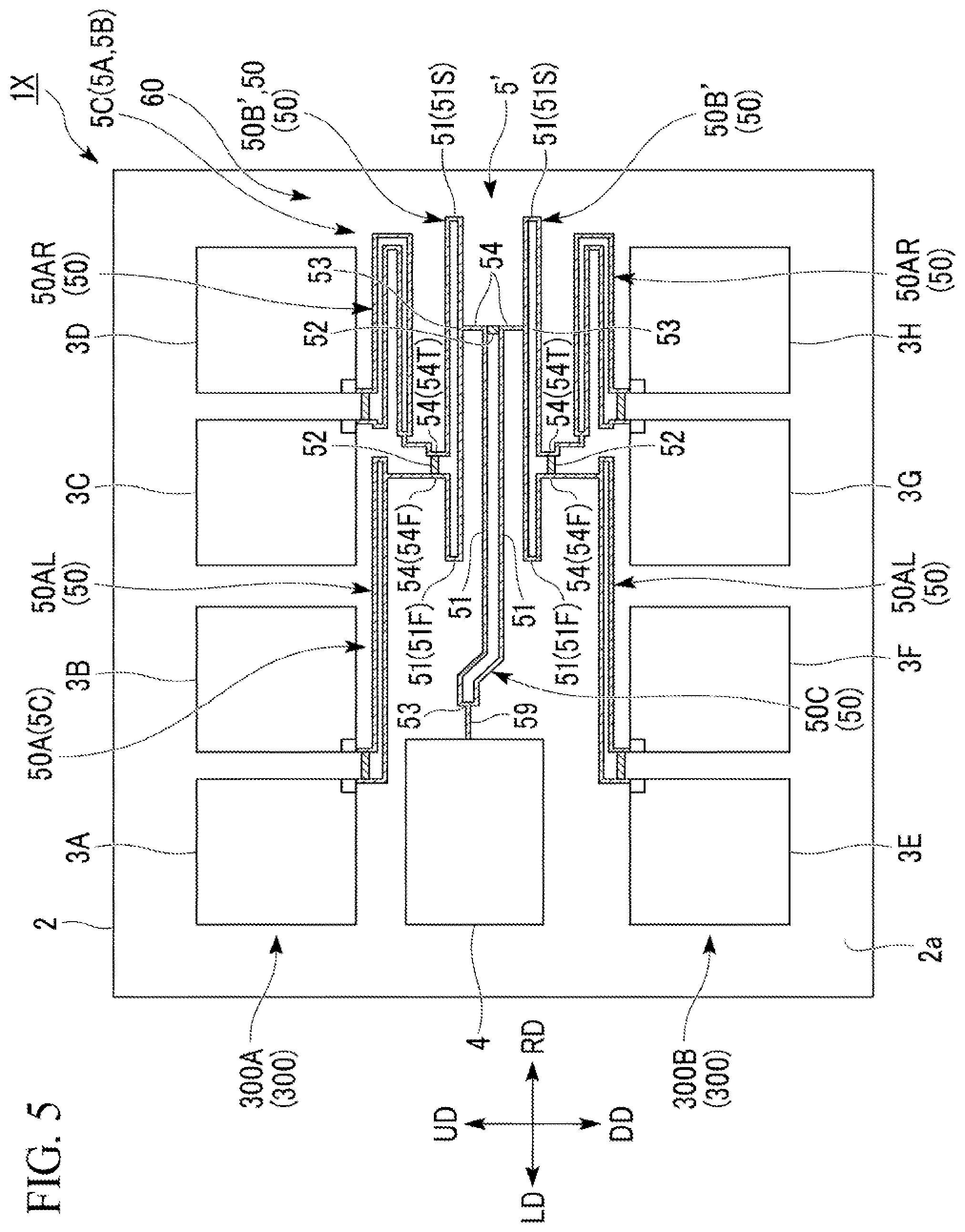 Patent US12308506 Figure 5 – Splitter-combiner and cascade connection circuit