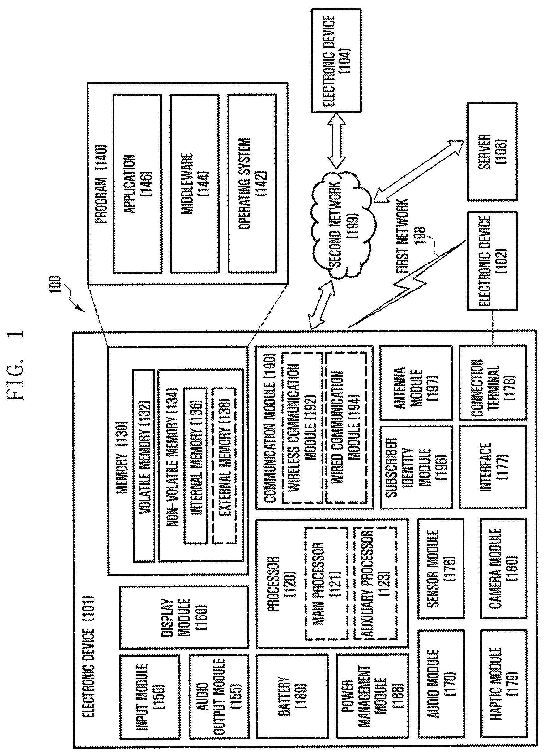 Patent US12308511 Figure 1 – Antenna and electronic device including the same