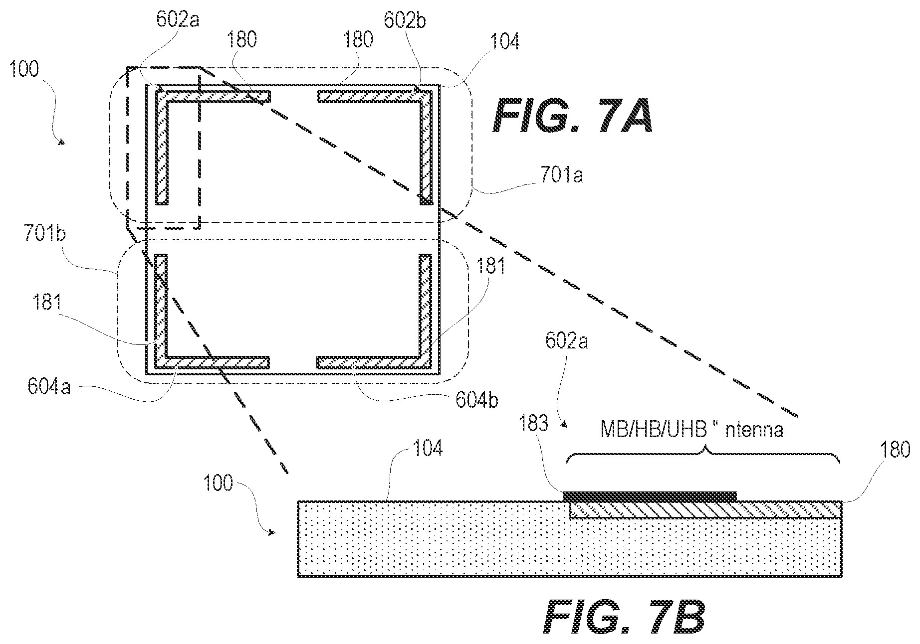 Patent US12308512 Figure 8 – Reconfigurable antenna system for a communication device with expandable form factor