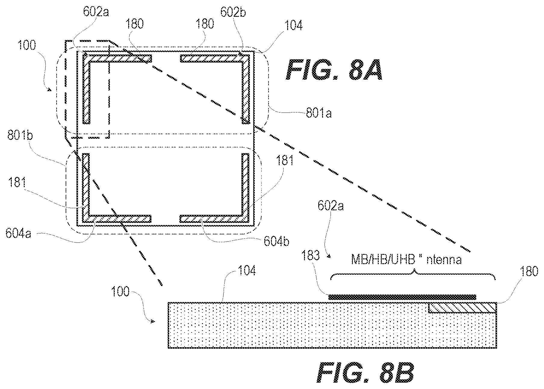 Patent US12308512 Figure 10 – Reconfigurable antenna system for a communication device with expandable form factor