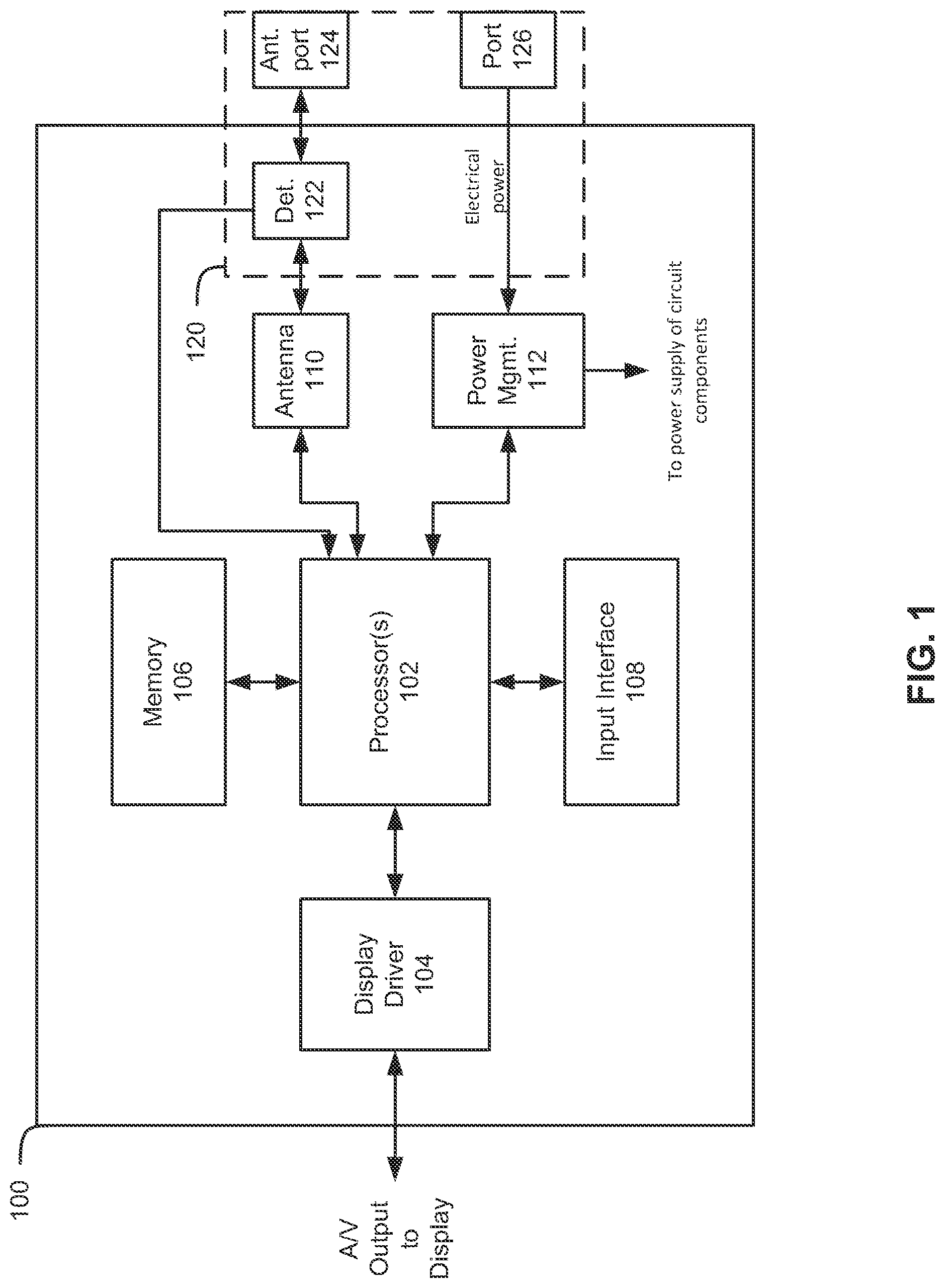 Patent US12308515 Figure 1 – Connector device with antenna connection