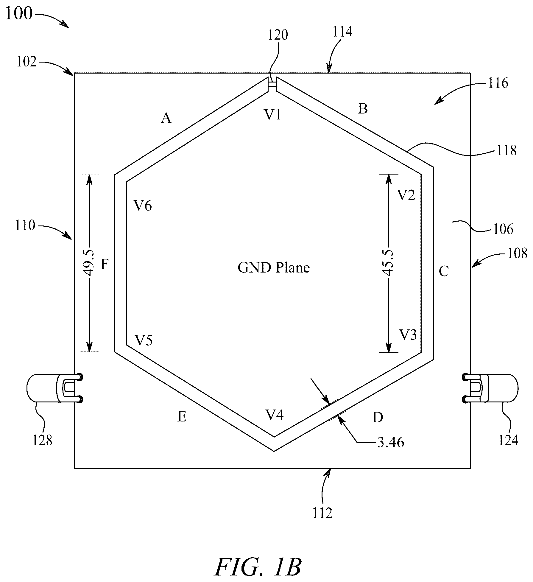 Patent US12308519 Figure 2 – Dual polarized UHF band cubesat antenna