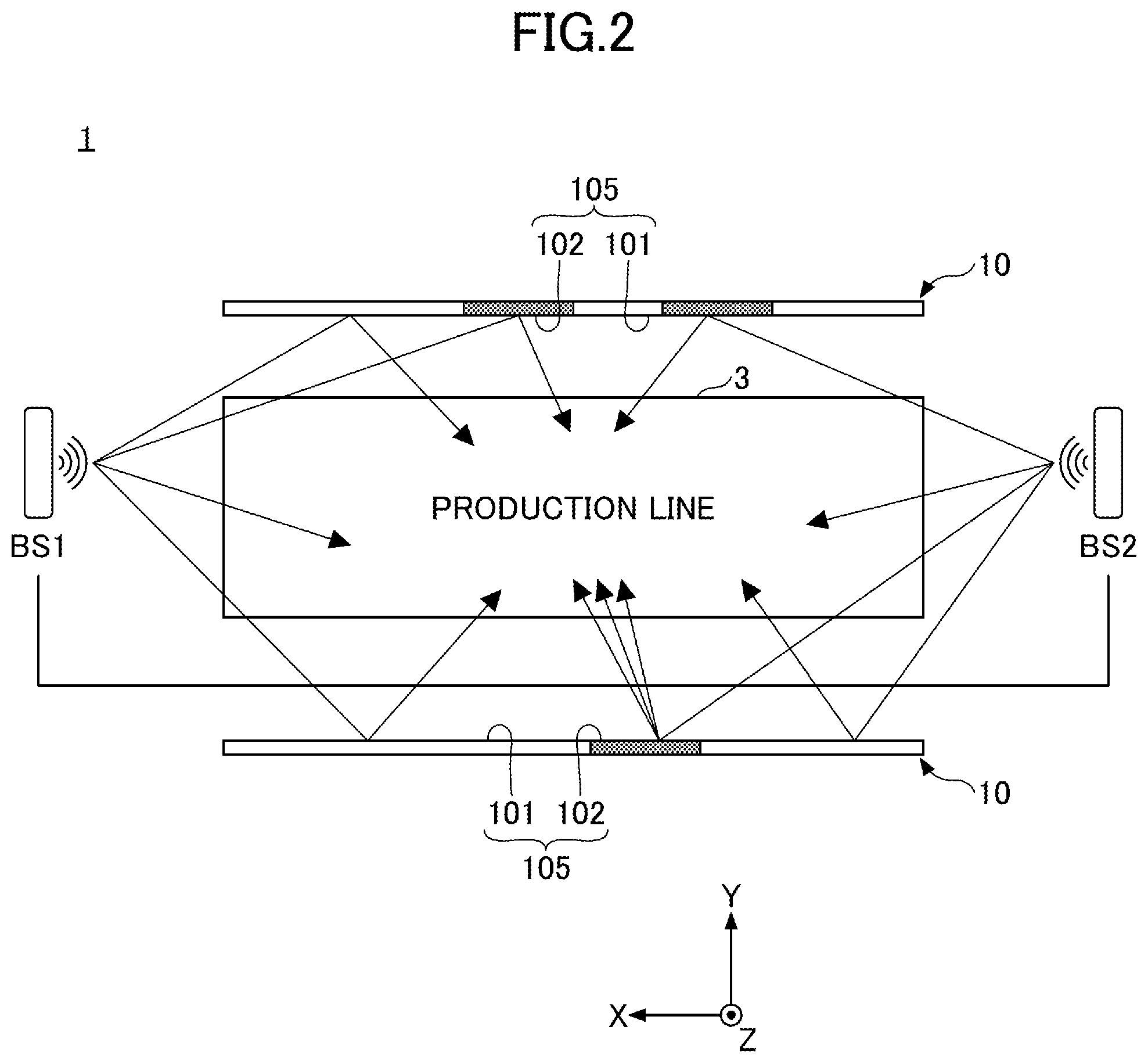Patent US12308521 Figure 2 – Wireless transmission system