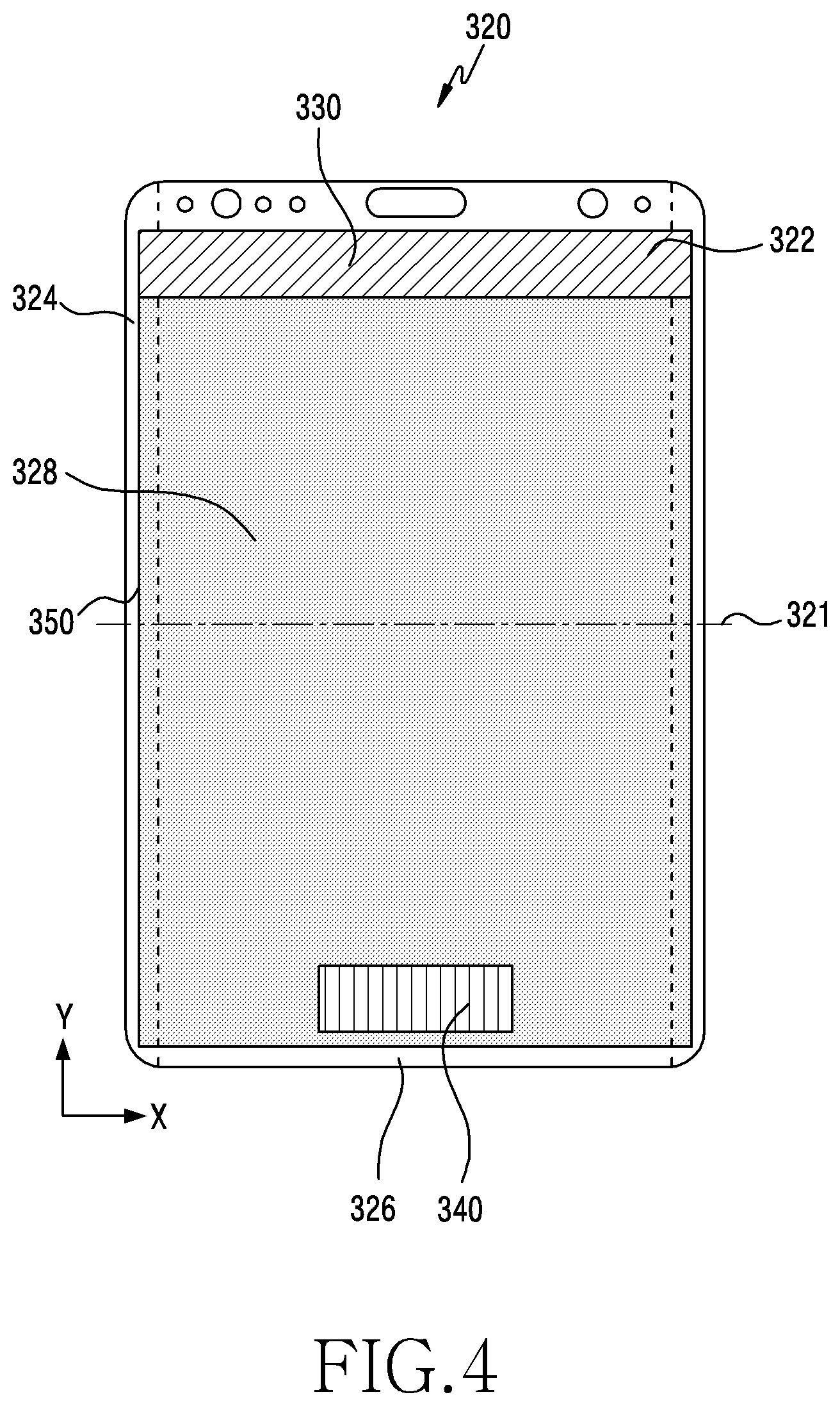 Patent US12308528 Figure 4 – Electronic device including antenna