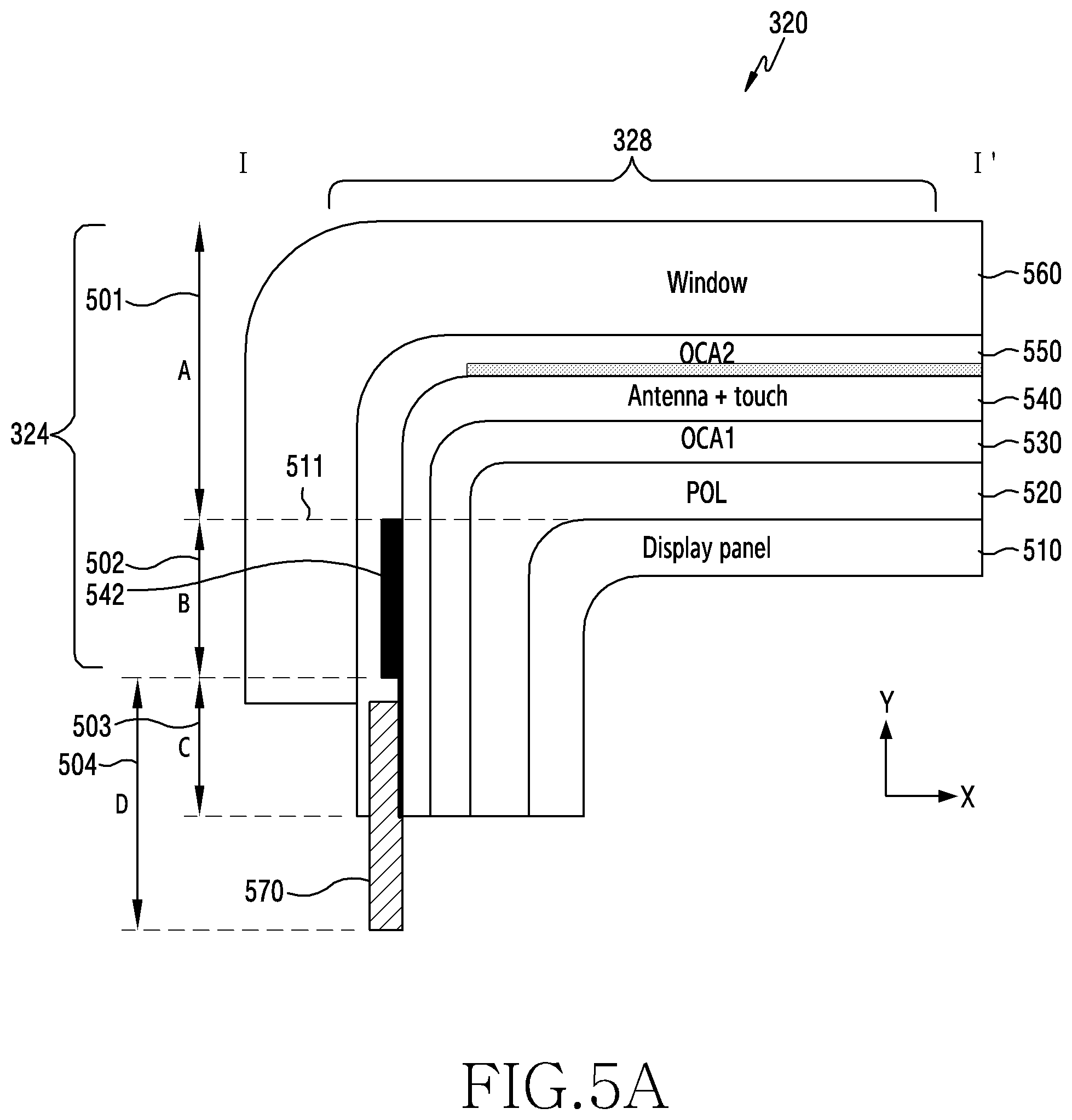 Patent US12308528 Figure 5 – Electronic device including antenna
