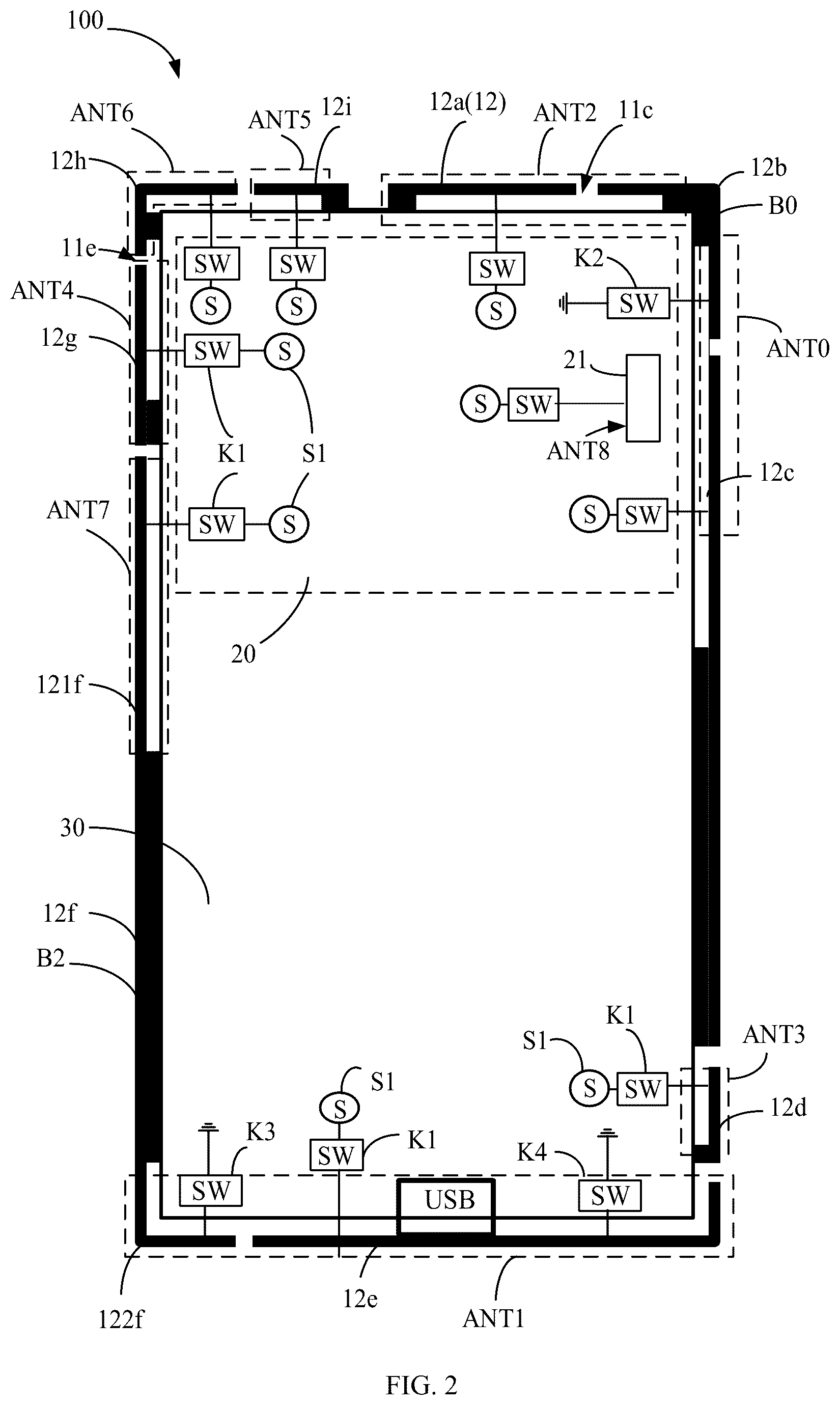 Patent US12308529 Figure 2 – Electronic device