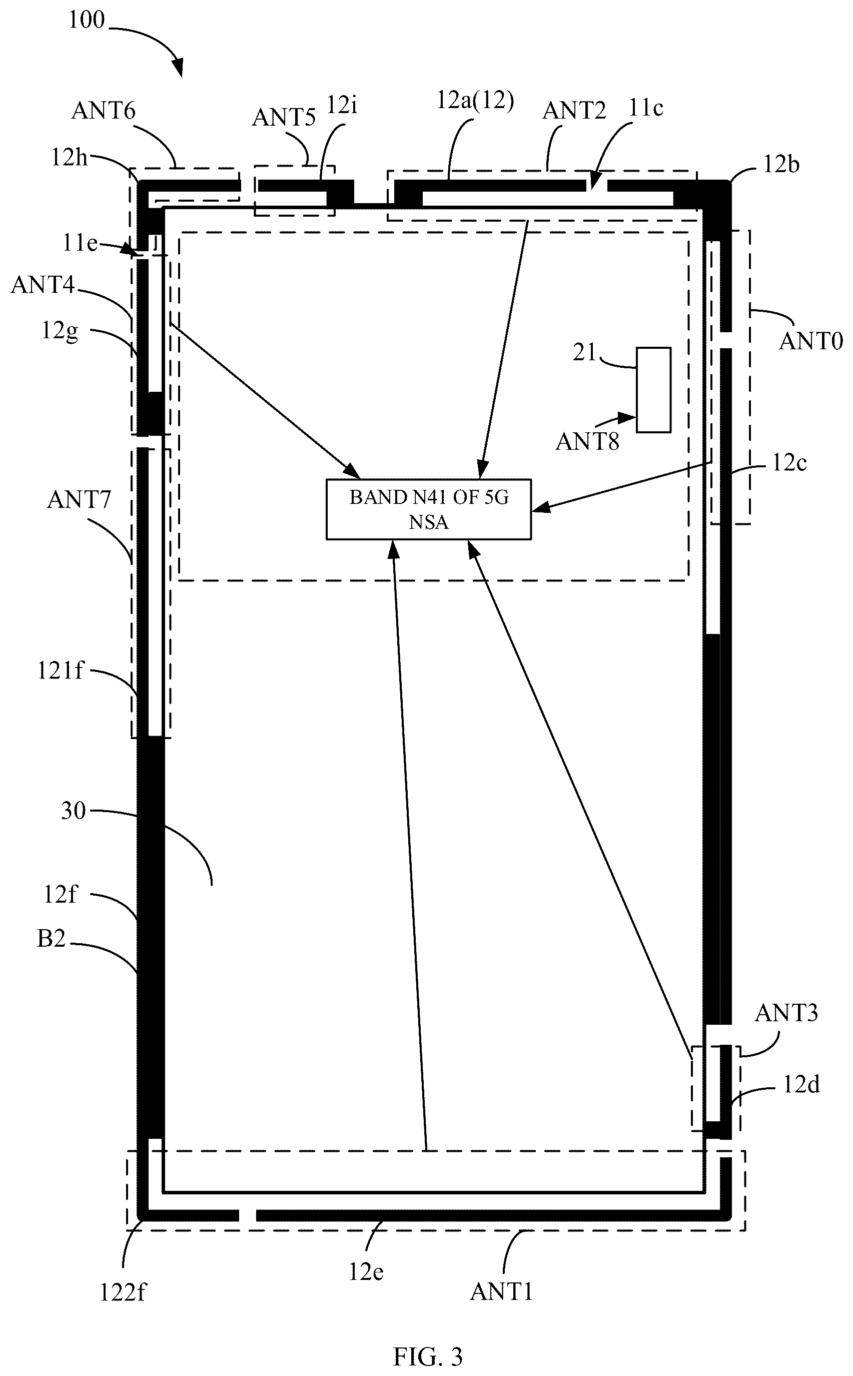 Patent US12308529 Figure 3 – Electronic device
