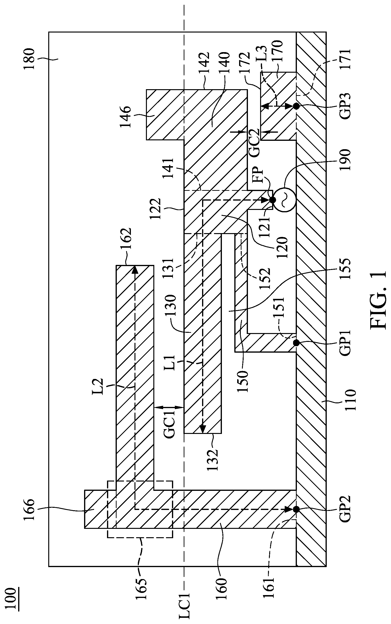 Patent US12308530 Figure 1 – Antenna structure